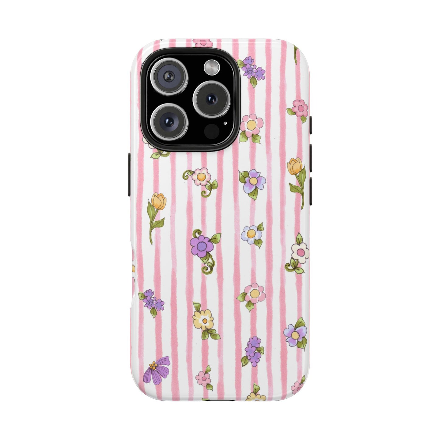 Pretty Posie Stripe Phone Case