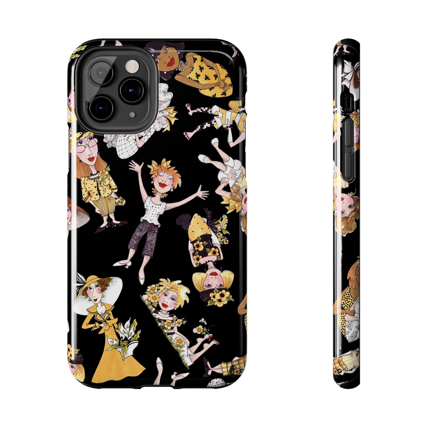 Bee Tossed Black Phone Case