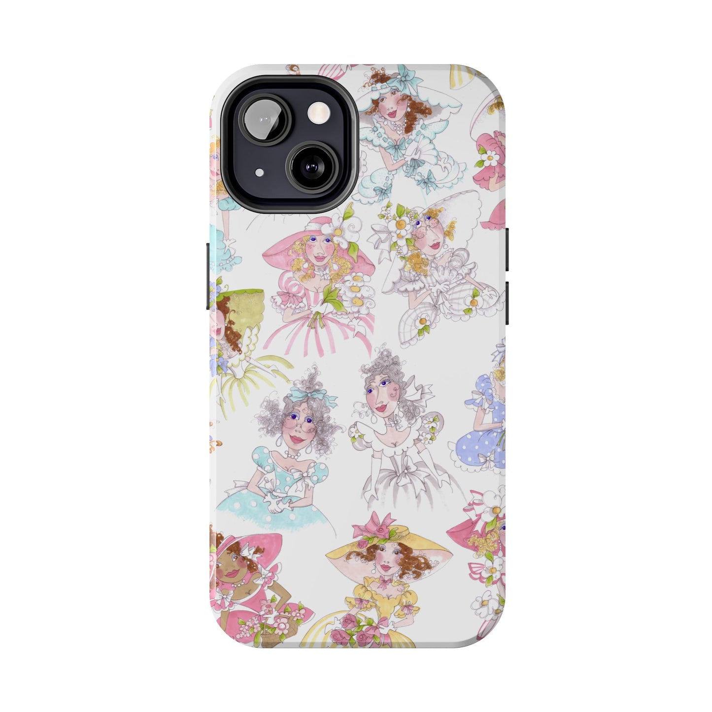 Tossed Belles White Phone Case