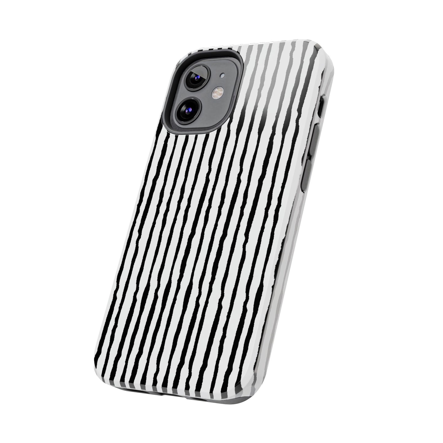 Sorta Stripe White / Black Phone Case