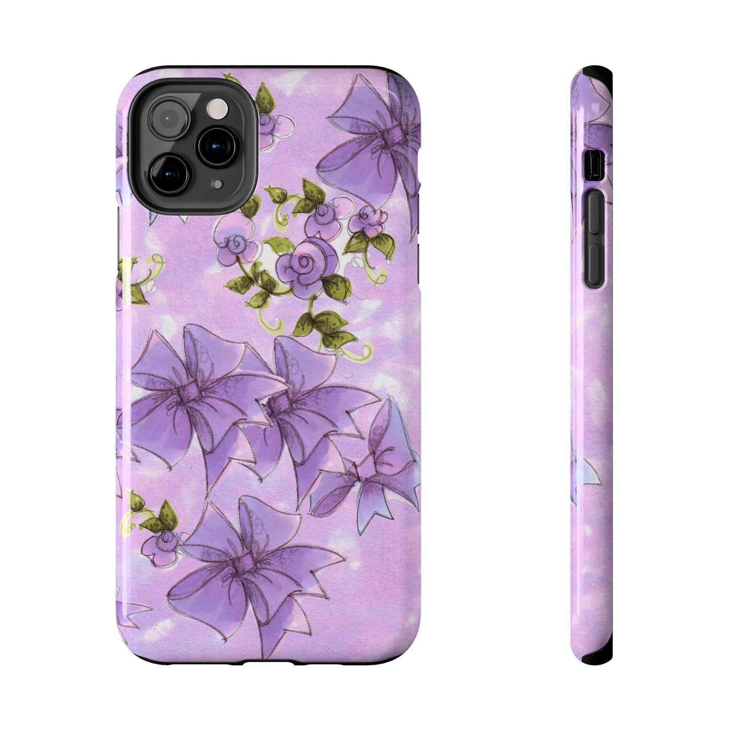 Bows & Flowers Purple Phone Case