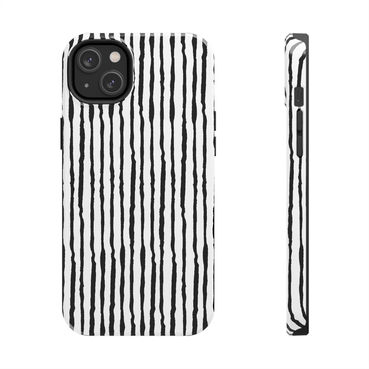 Sorta Stripe White / Black Phone Case