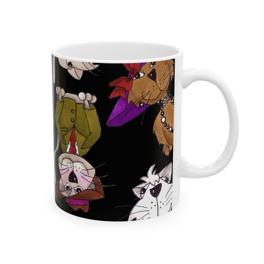 Spice Cats Tossed Black Cup