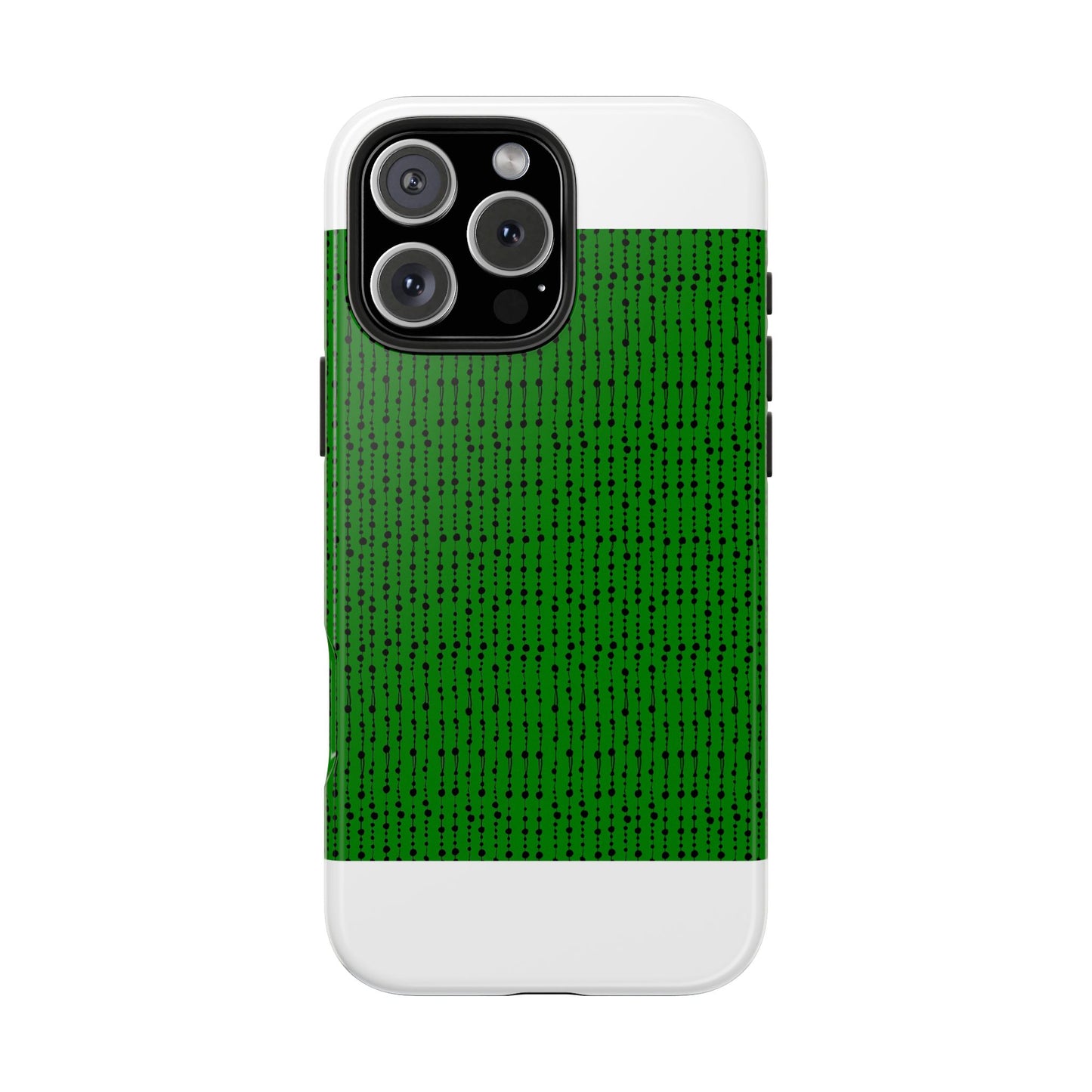 Beaded Curtain Green / Black Phone Case