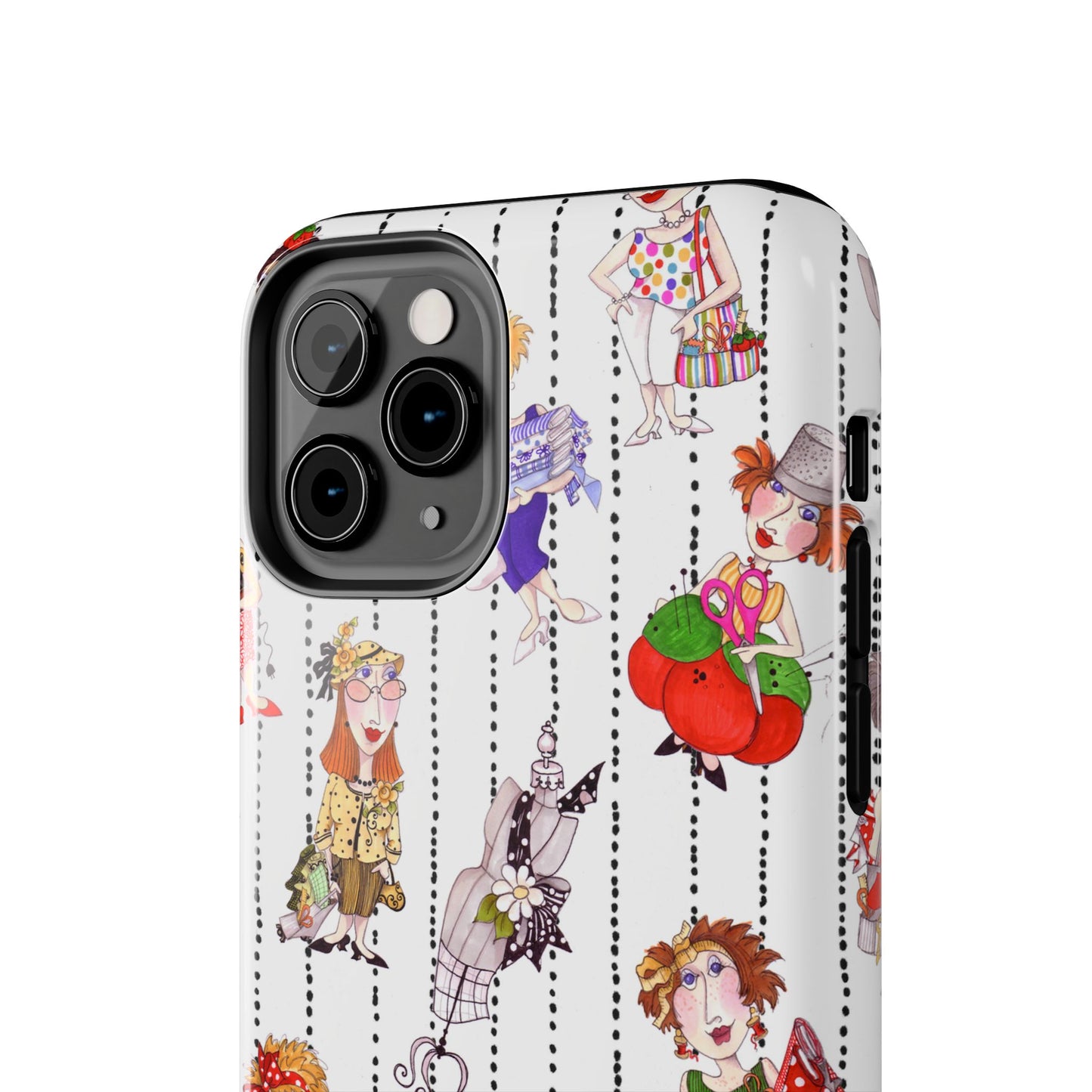 Sewphisticates White / Black Stripe Phone Case