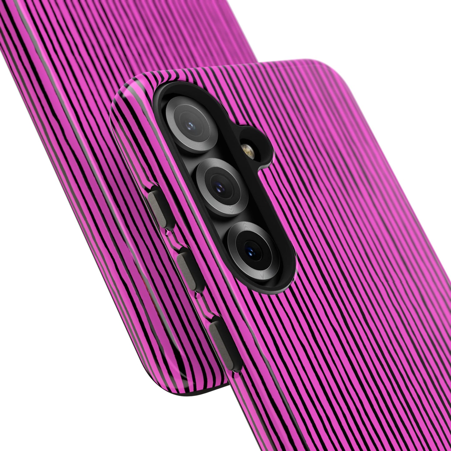Quirky Pin Stripe Pink / Black Phone Case