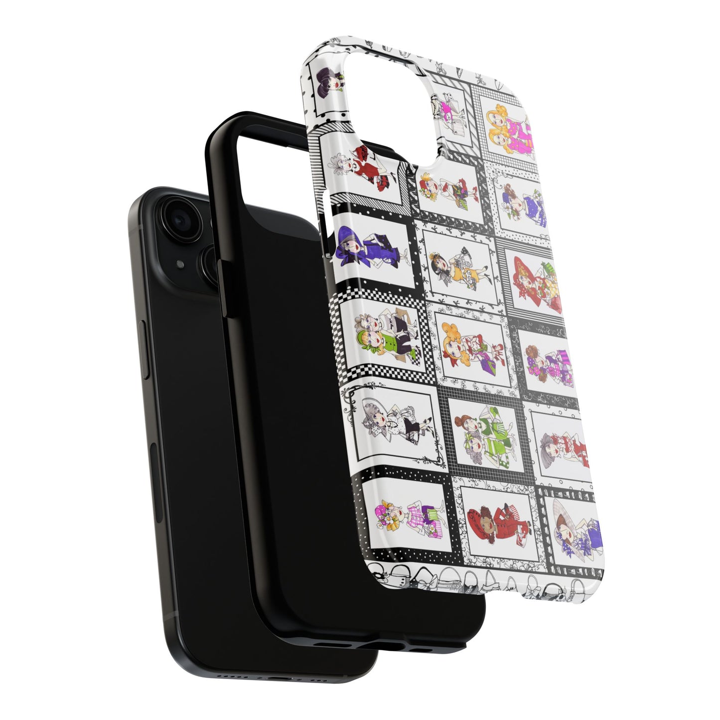 Gone Shopping White / Black Phone Case