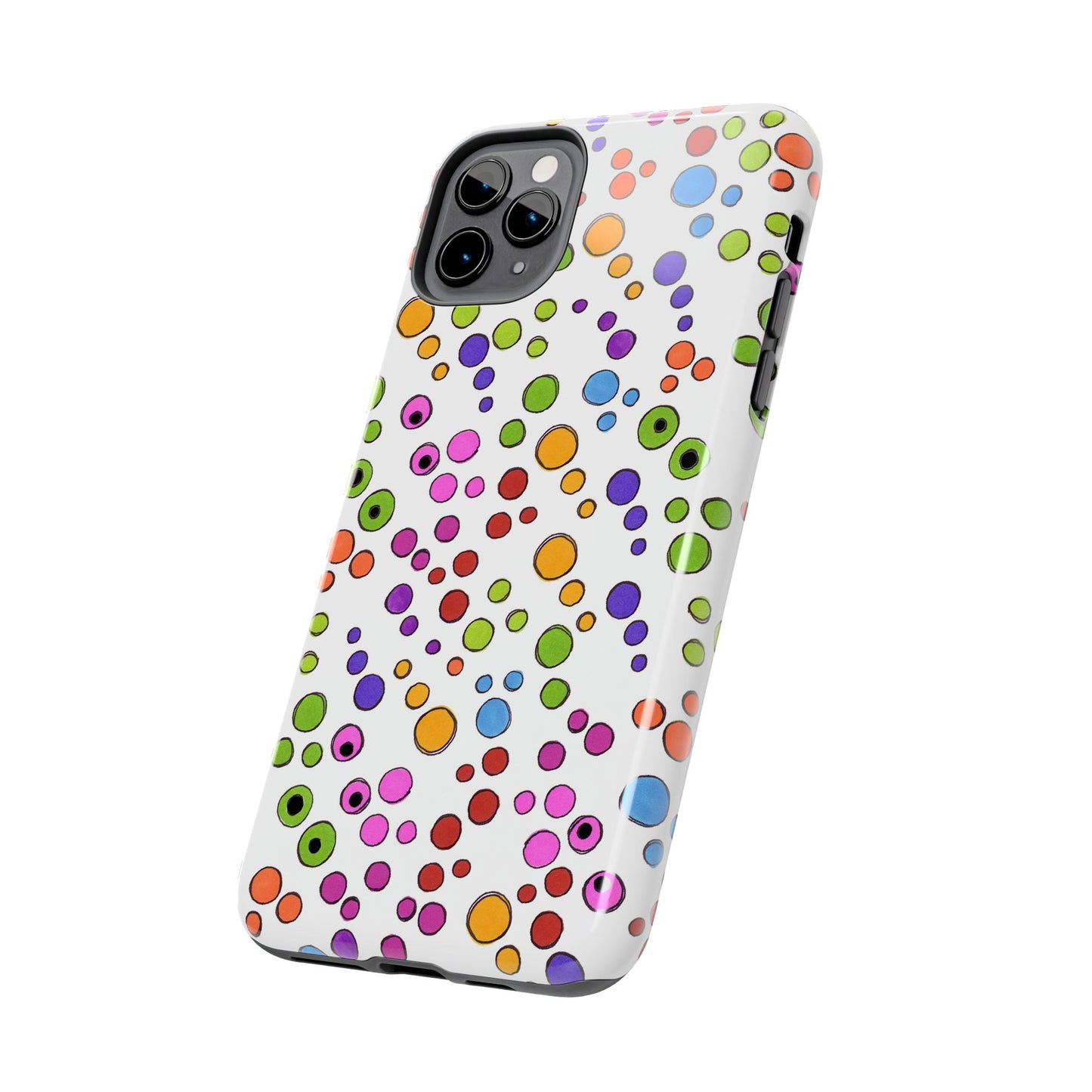 Dog Dots White / Multi Phone Case