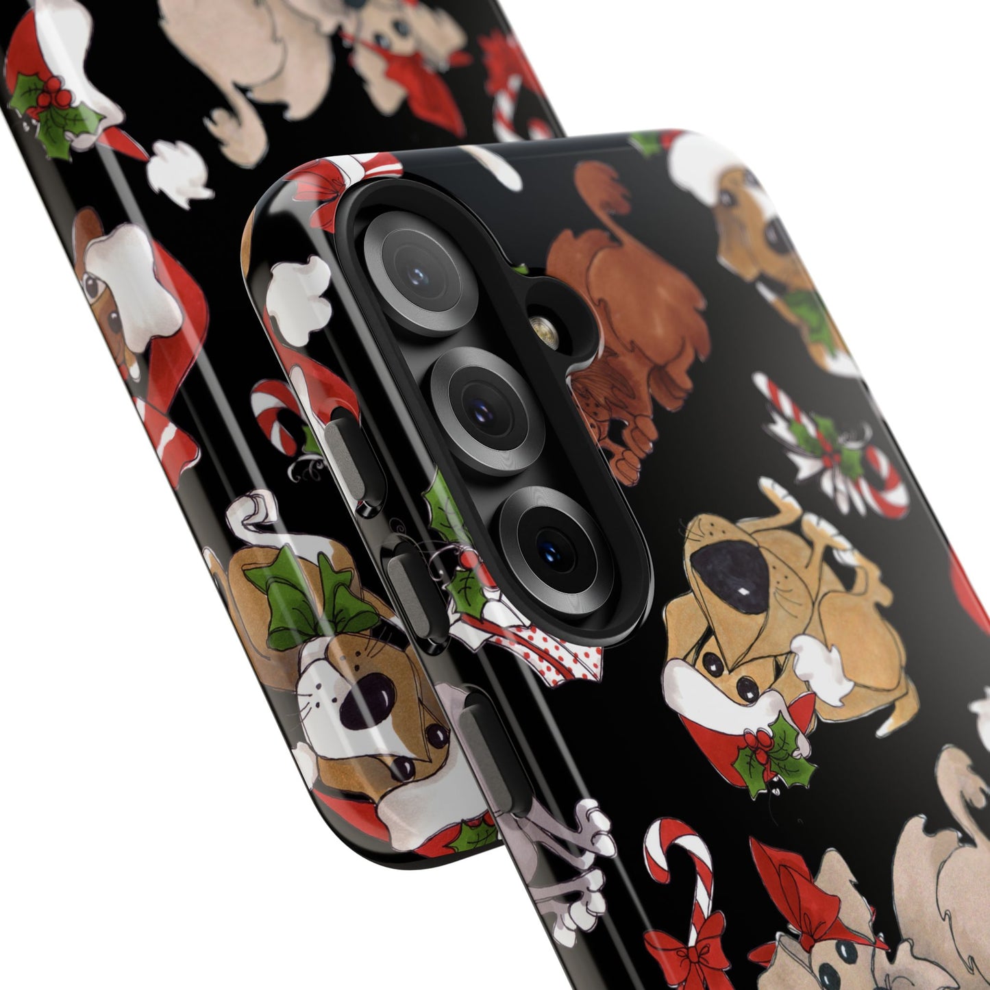 Doggie Toss Black Phone Case