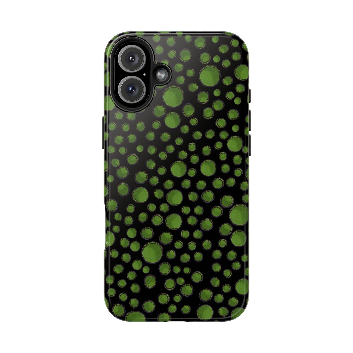Dot Assortment Black / Green Phone Case