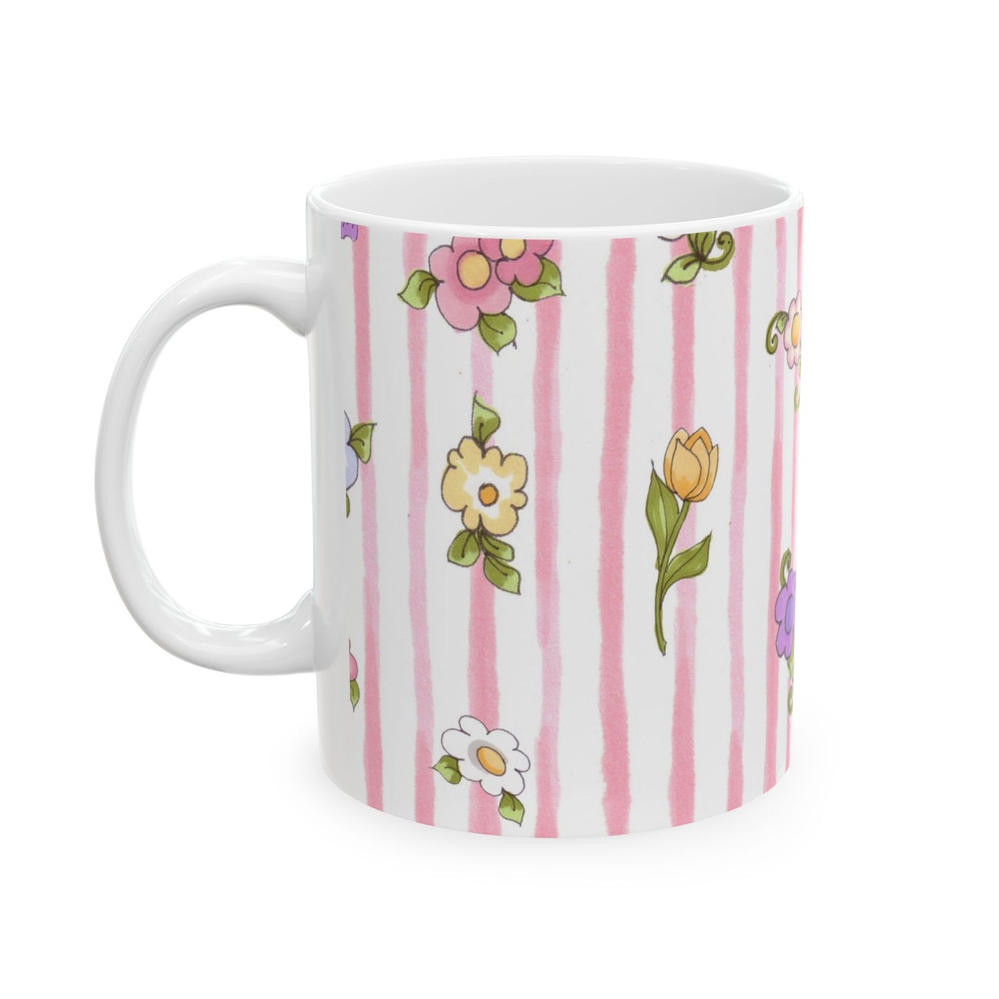 Pretty Posies Stripe Cup