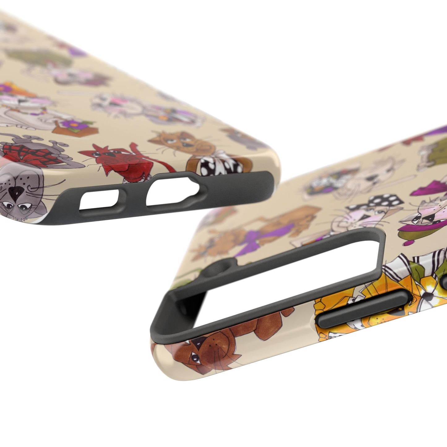 Spice Cats Tossed Muslin Phone Case