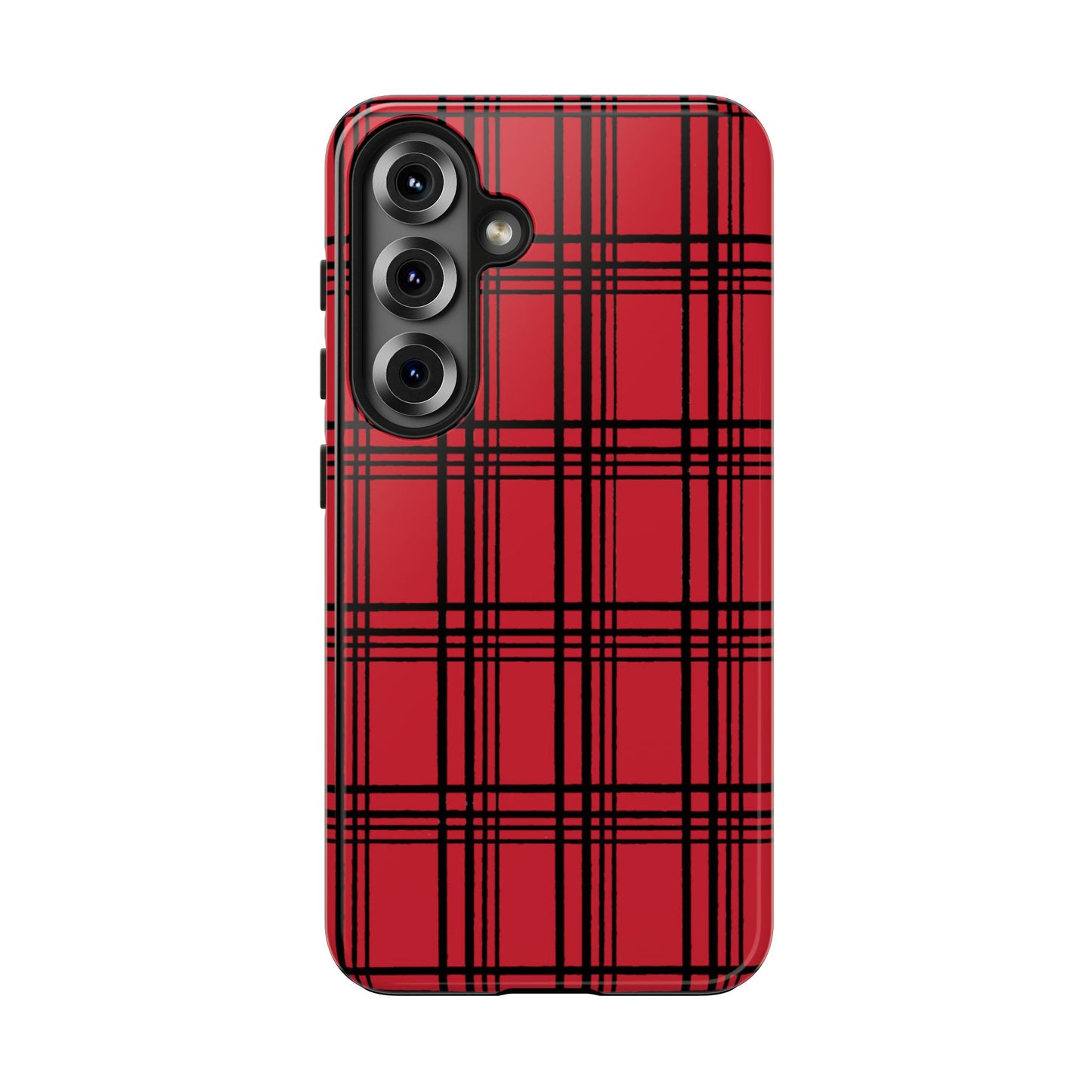 Glad Plaid Red / Black Phone Case