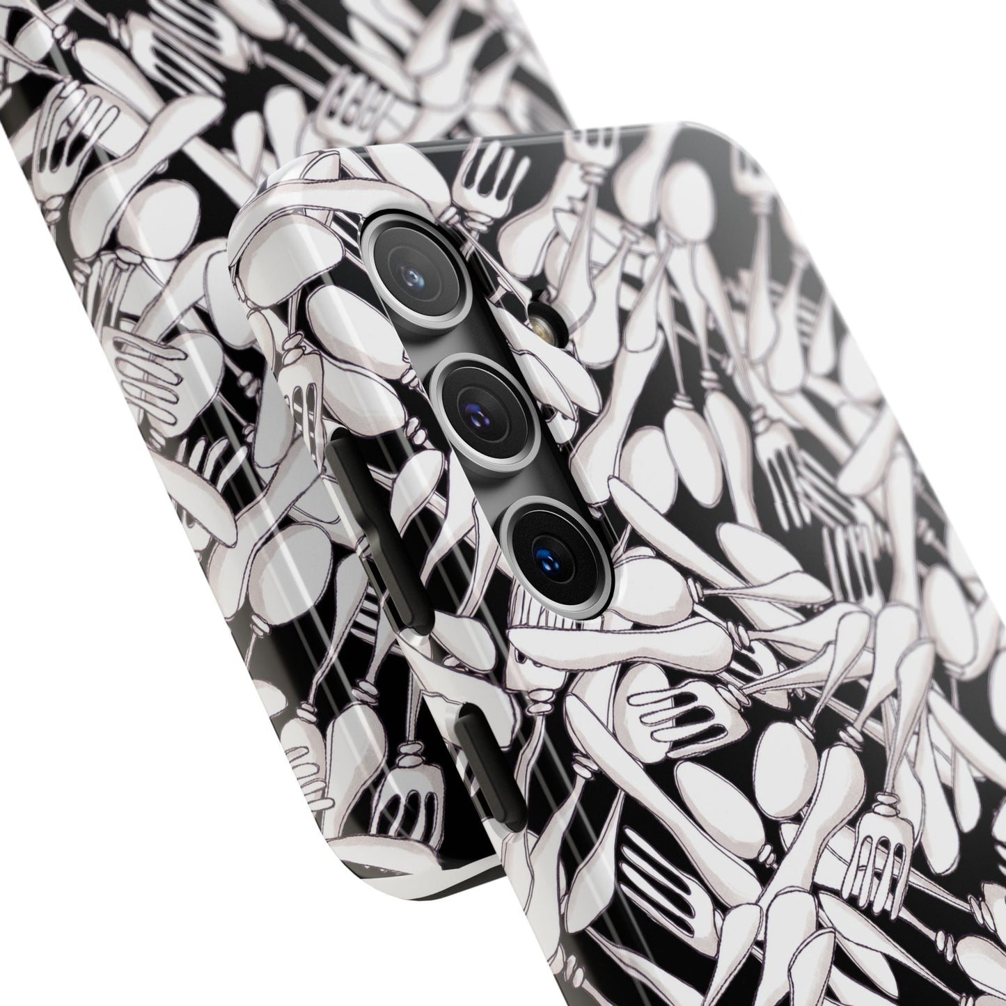 Silverware Wars Black Phone Case