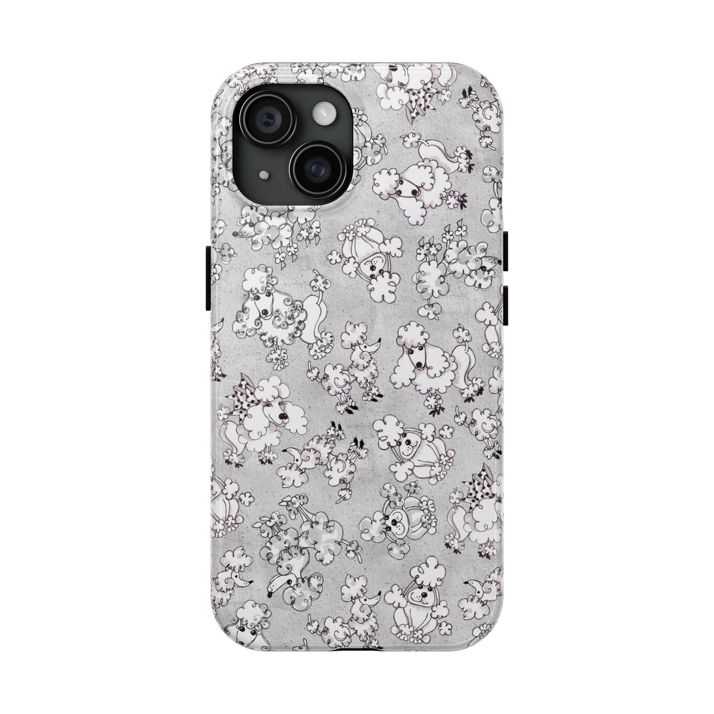 Paris Poodles Silver Phone Case