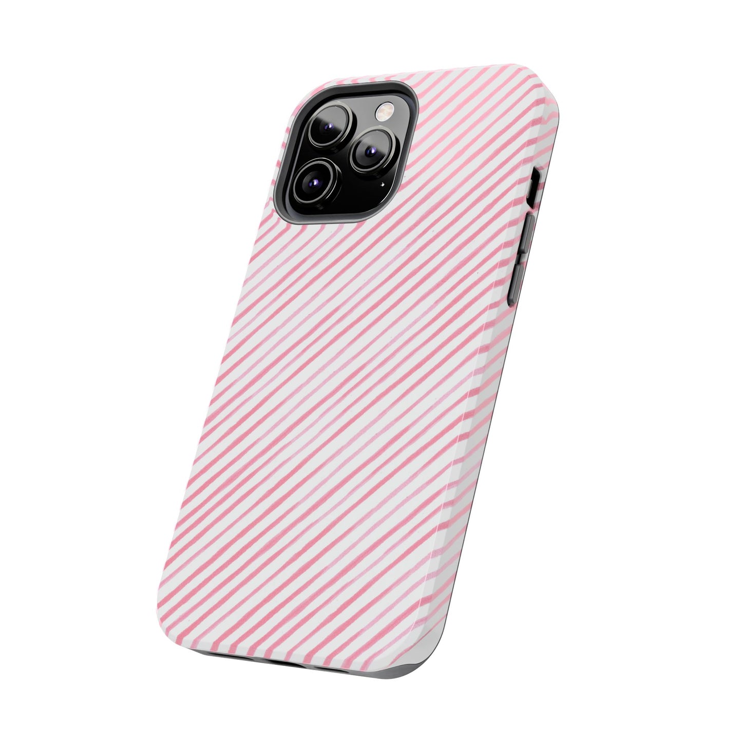 Bias Stripe White / Pink Phone Case
