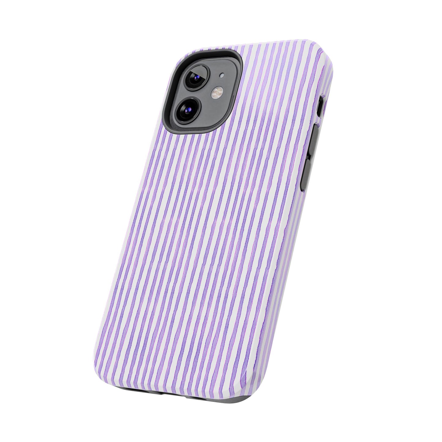 Candy Stripe White / Lilac Phone Case