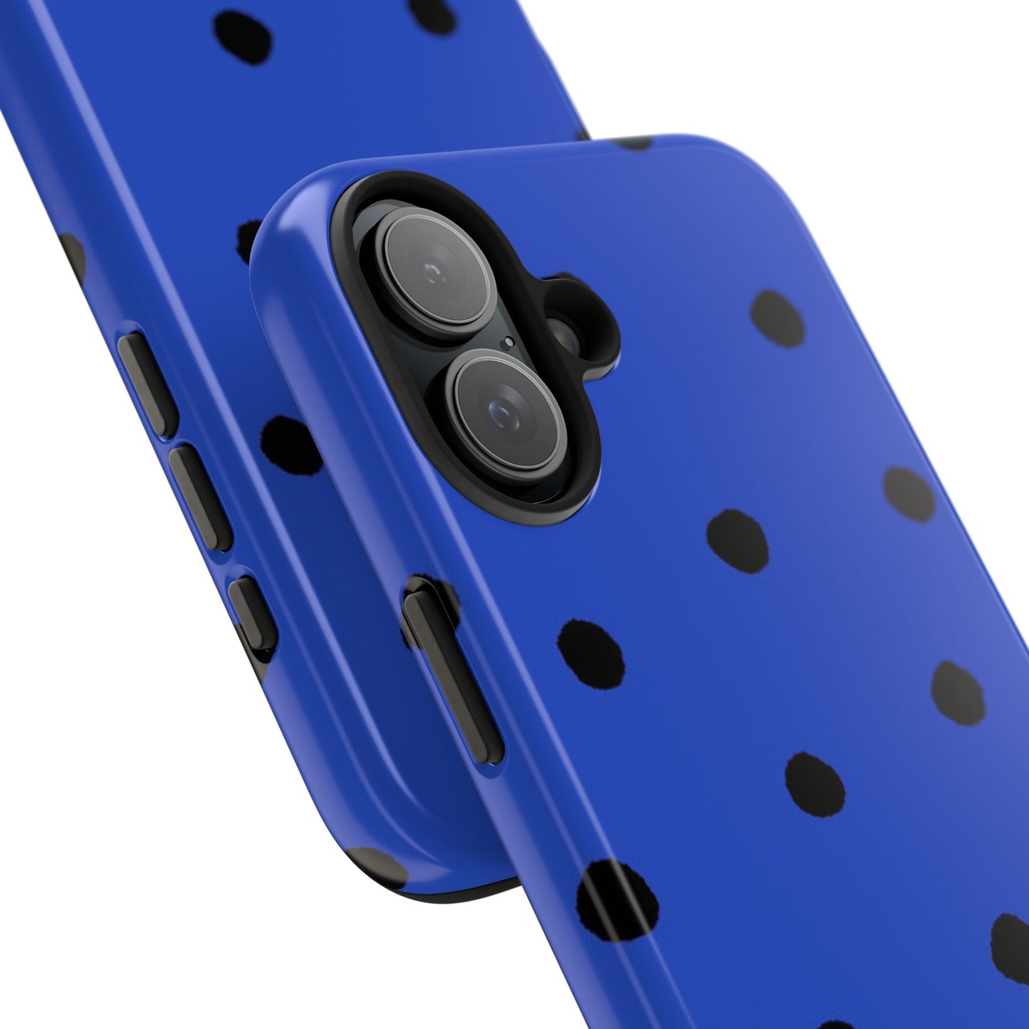 Dinky Dots Blue / Black Phone Case