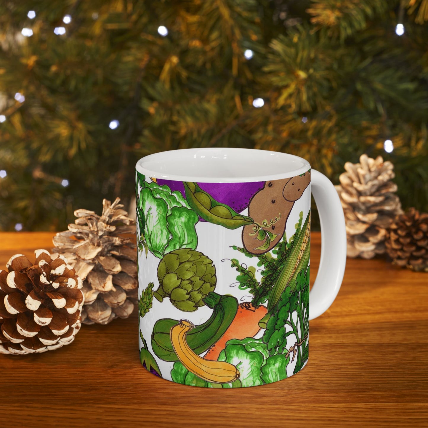 Veggie Jungle White Cup