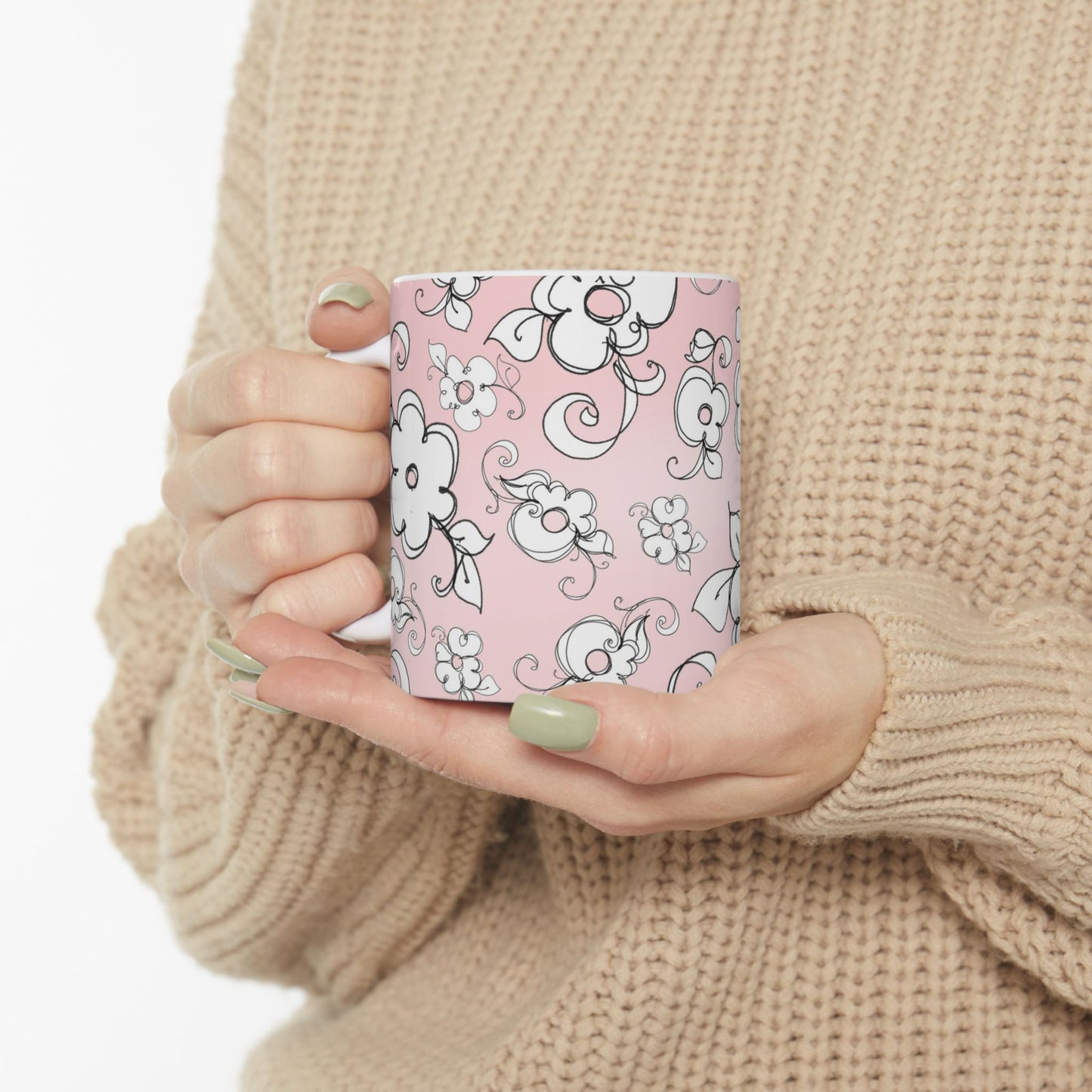 Lady Flowers Pink Sky Cup