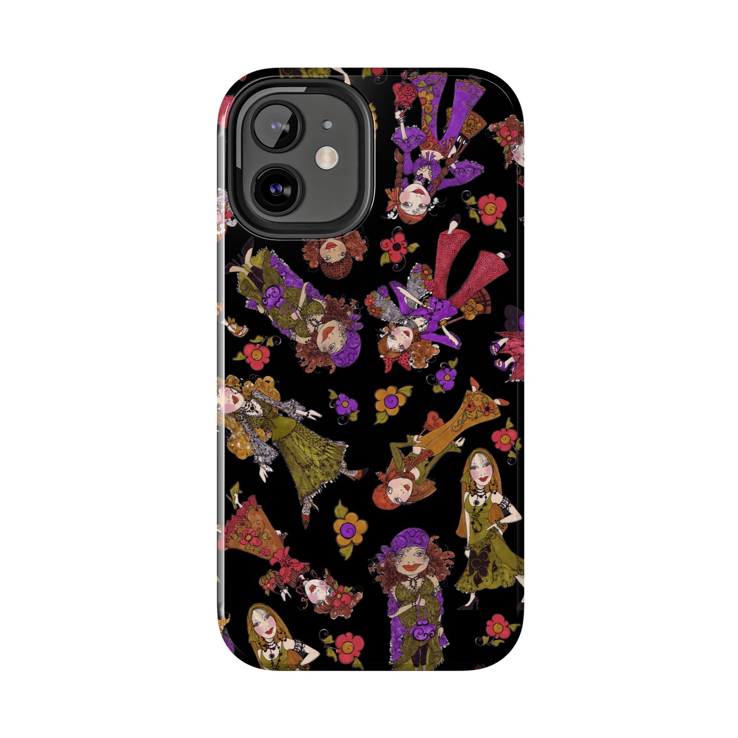 Tossed Gypsies Black Phone Case