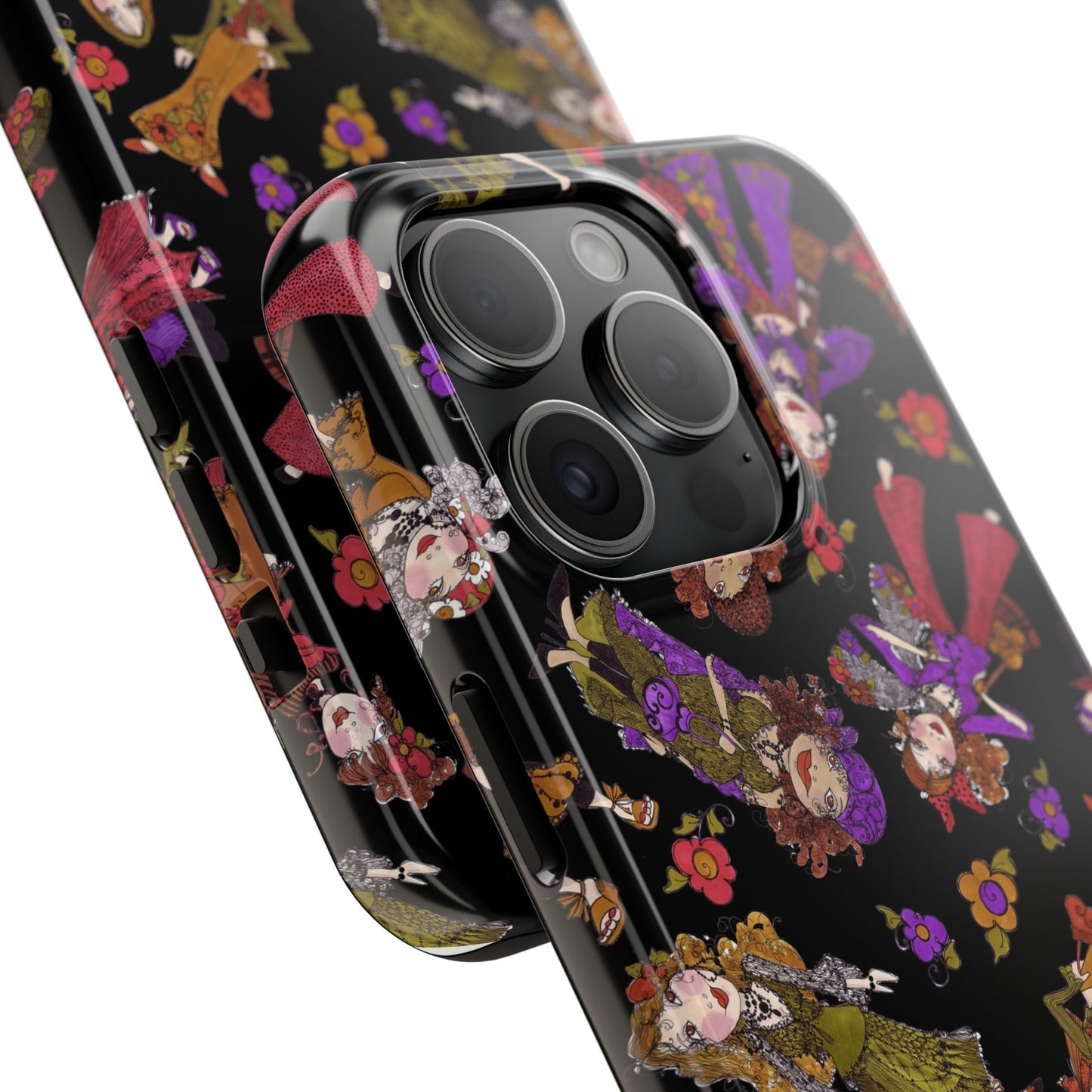 Tossed Gypsies Black Phone Case