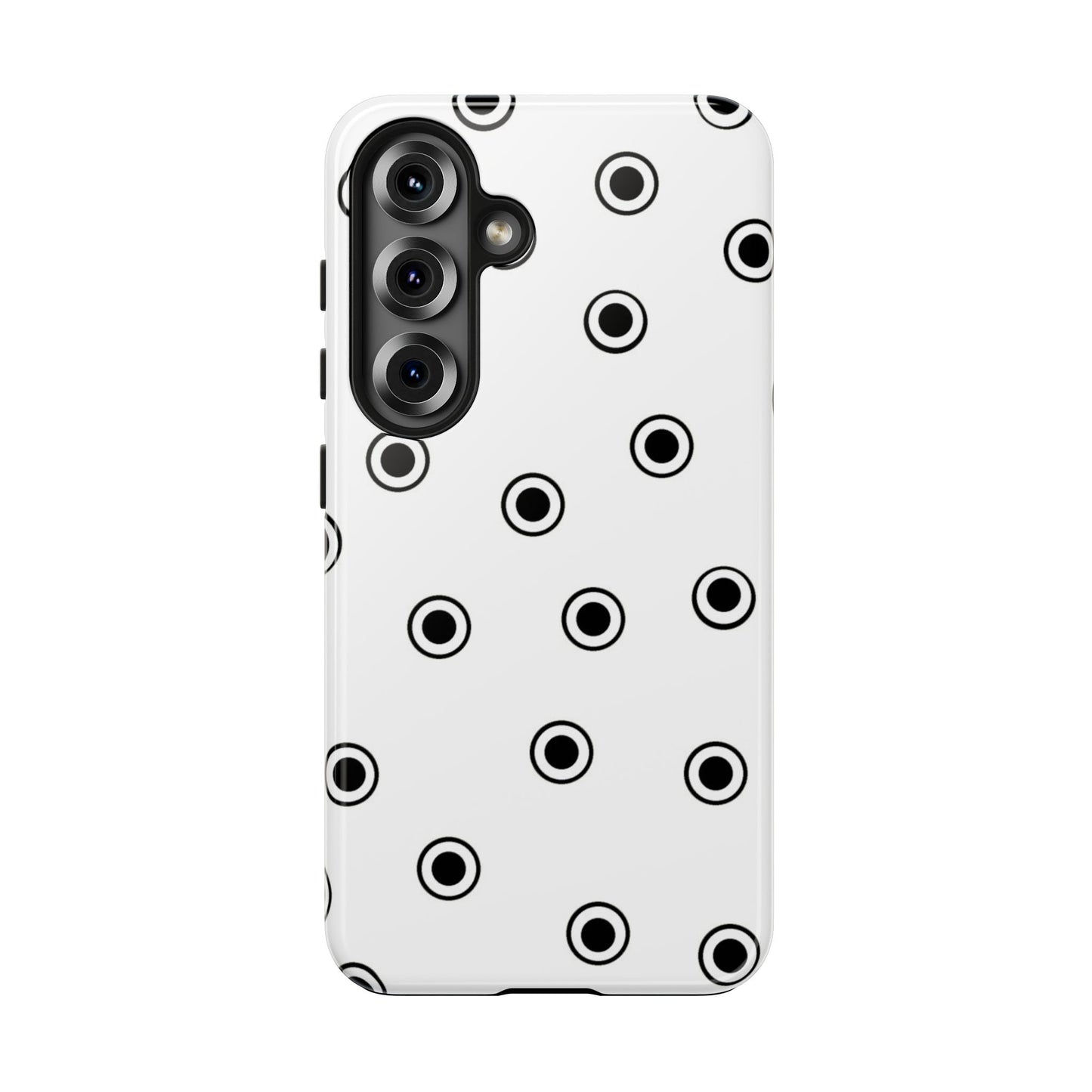 CD Dots White / Black Phone Case