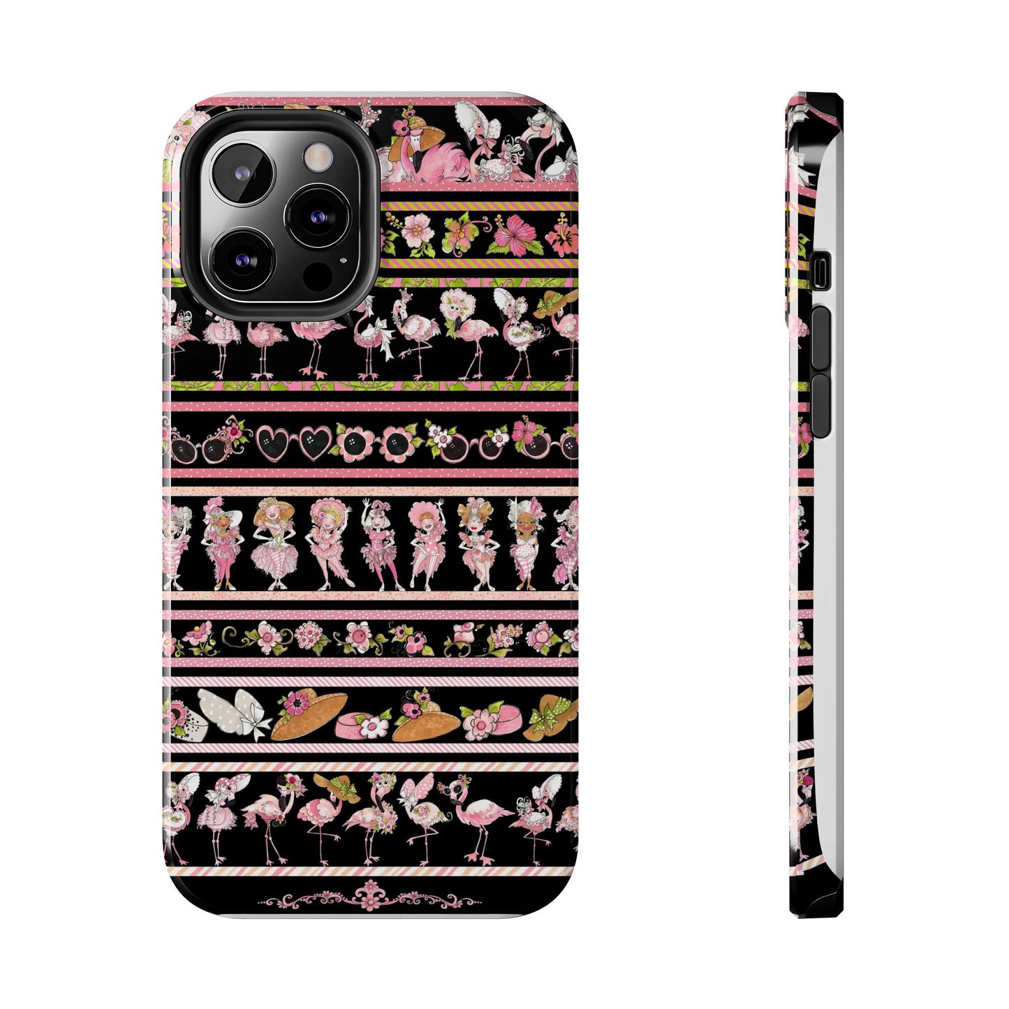 Flam Borders Black Phone Case