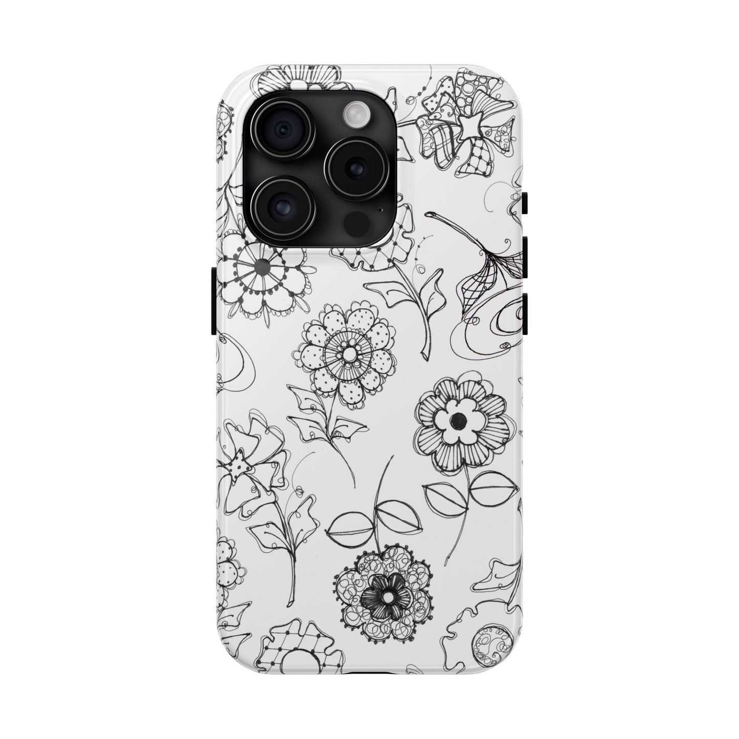 Paper Posies White Phone Case