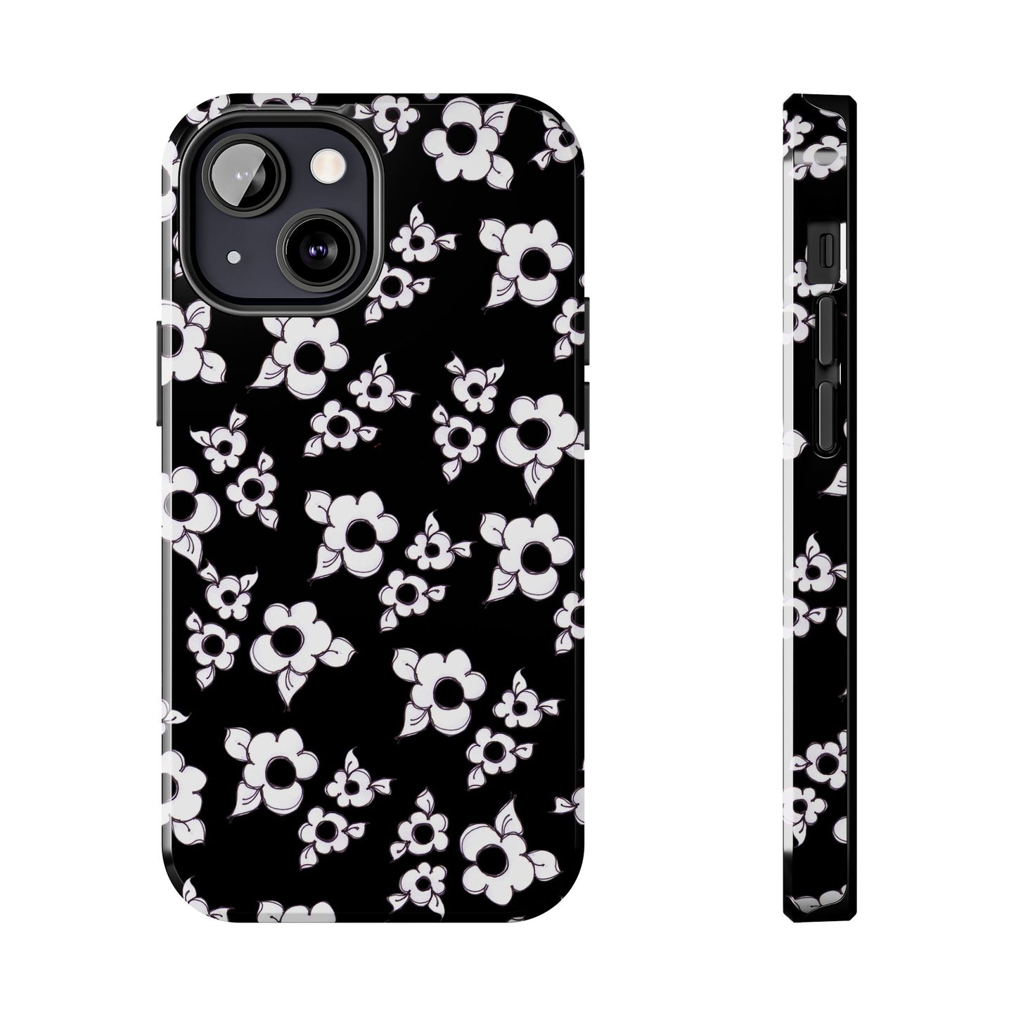 Daisy Cluster Black / White Phone Case