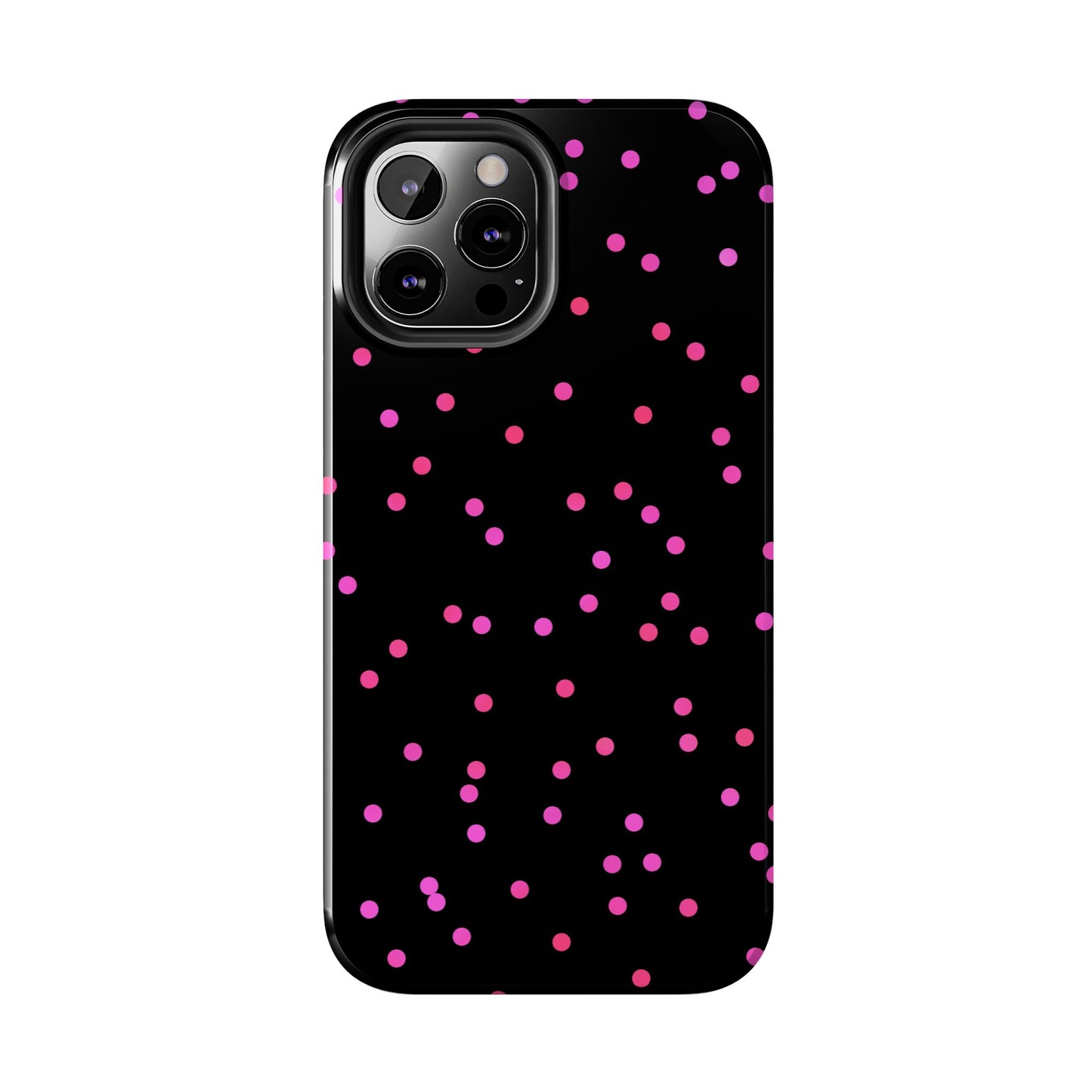 Space Dots Black / Cerise Phone Case