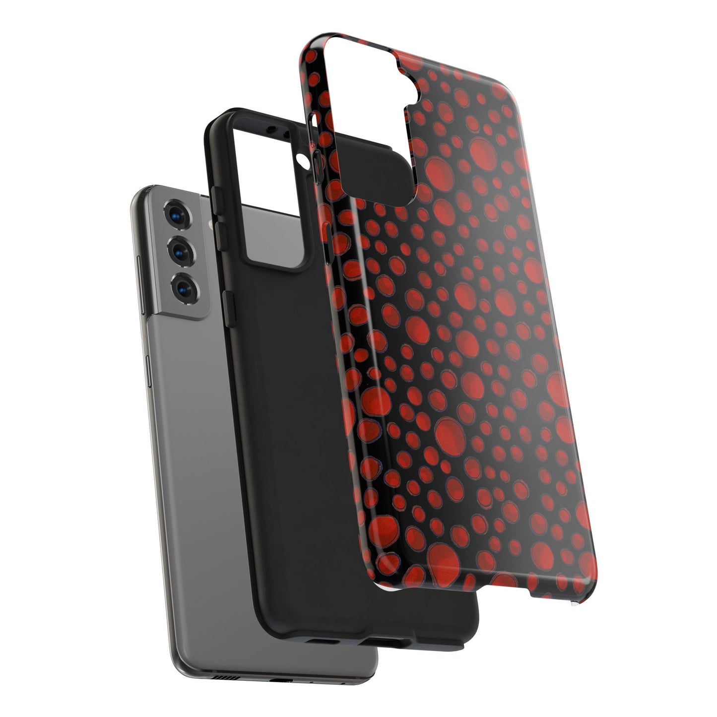 Dot Assortment Black / Red Phone Case
