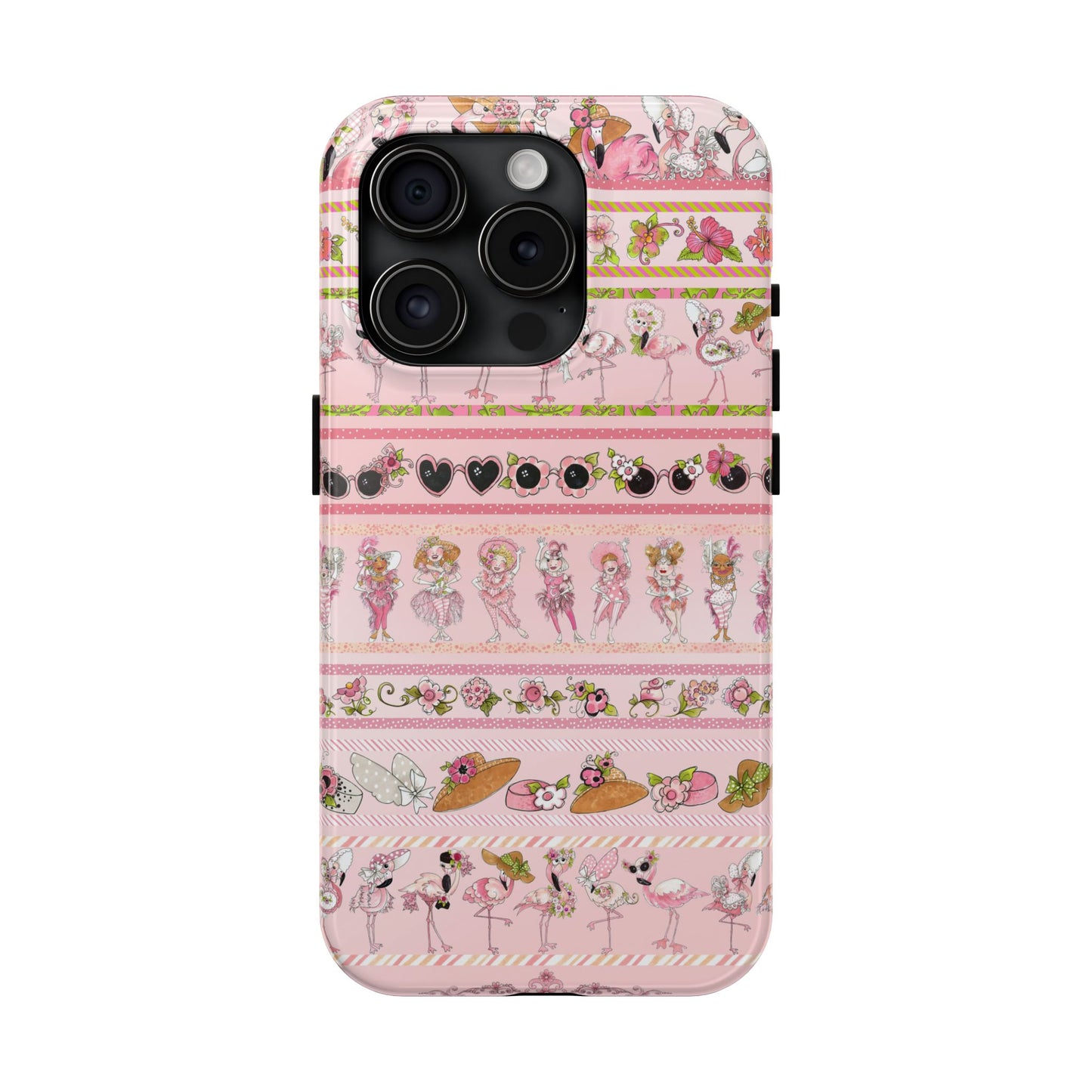 Flam Borders Pink Phone Case