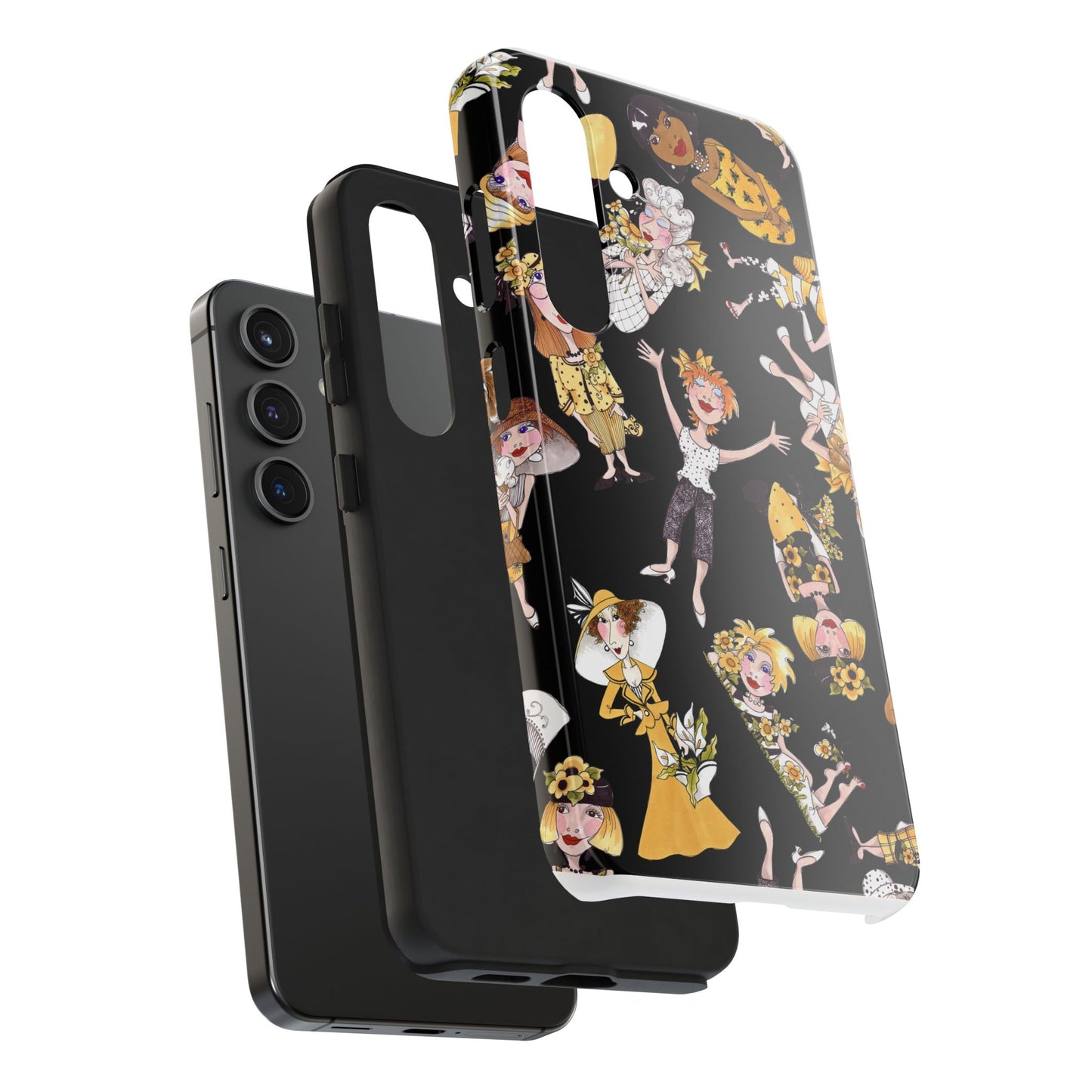 Bee Tossed Black Phone Case