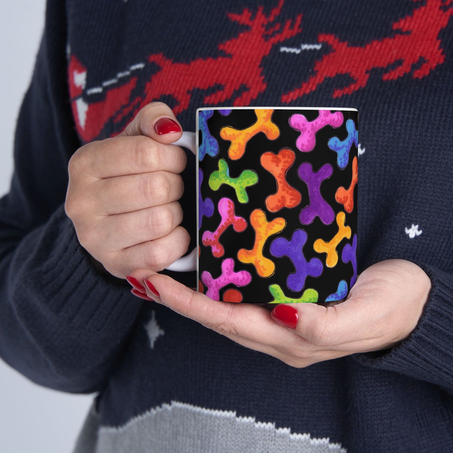 Fancy Bones Black / Multi Cup