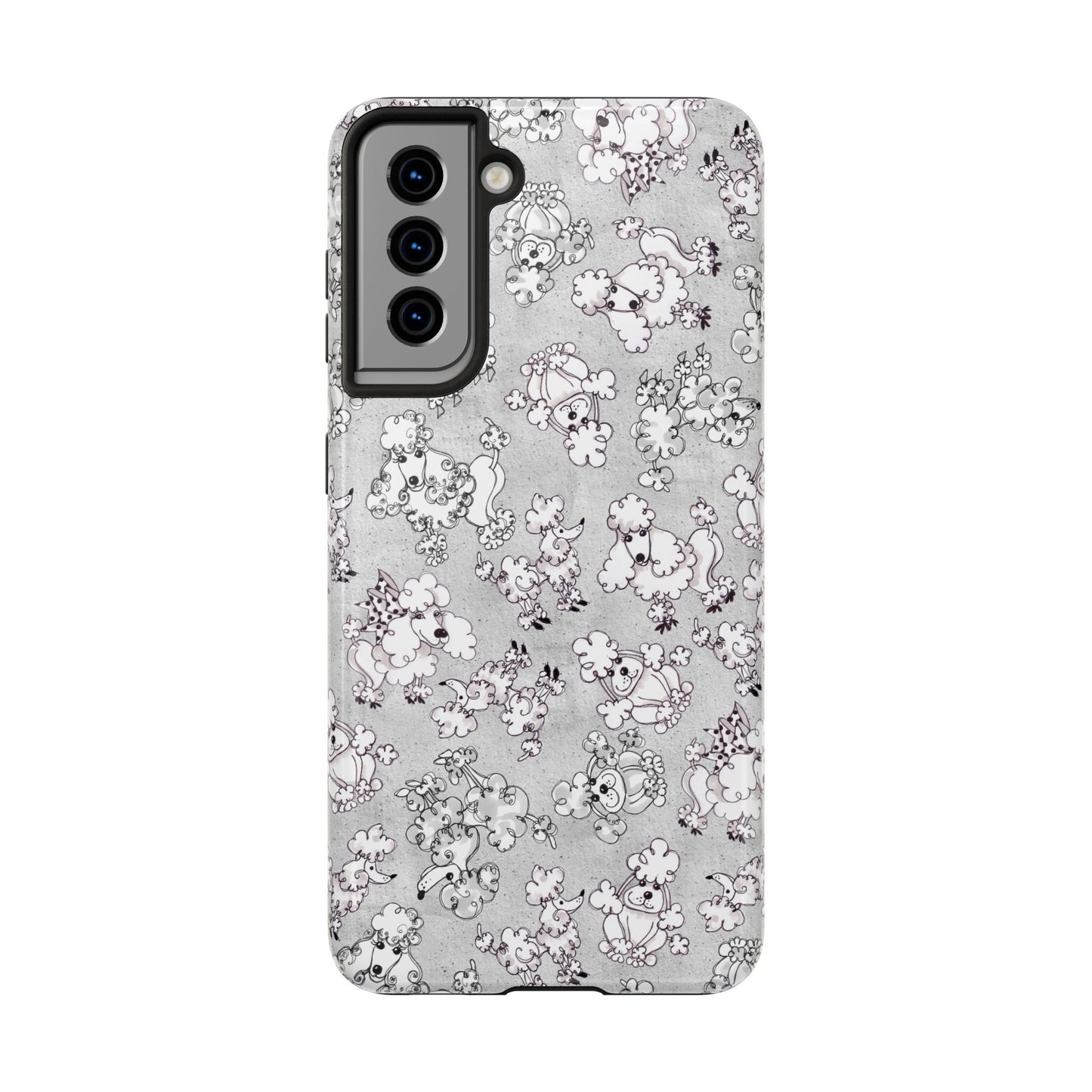 Paris Poodles Silver Phone Case