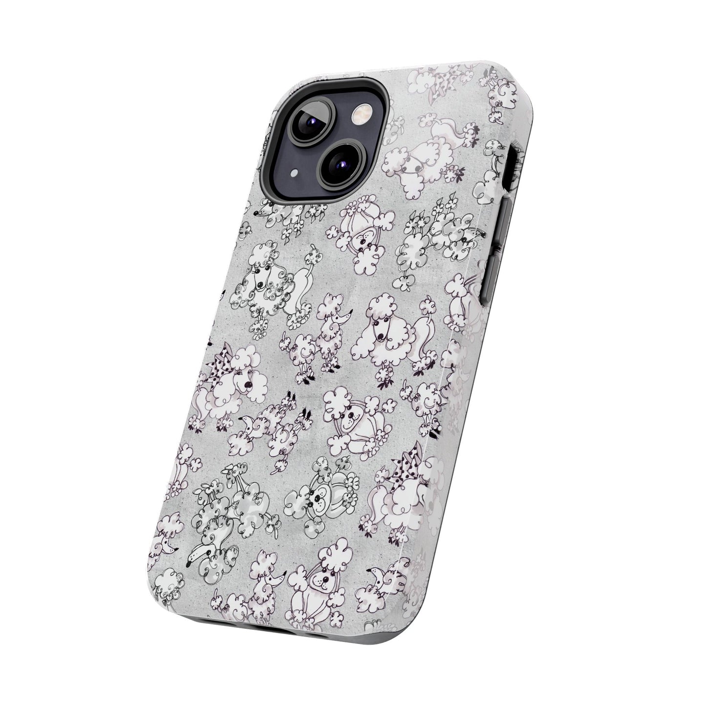Paris Poodles Silver Phone Case