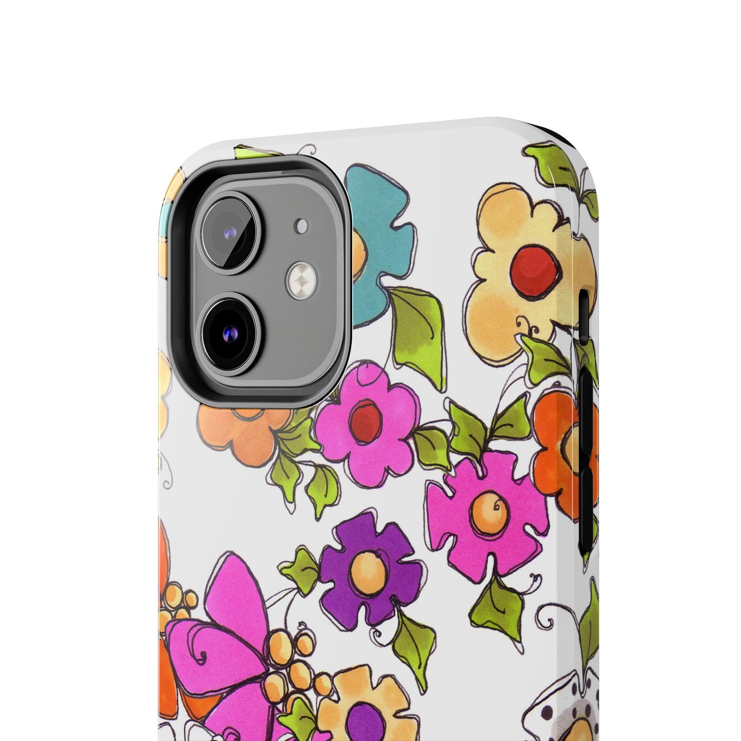 Happy Blooms White Phone Case