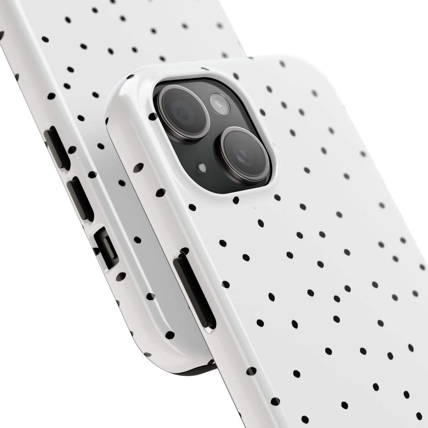 Space Dots White / Black Phone Case