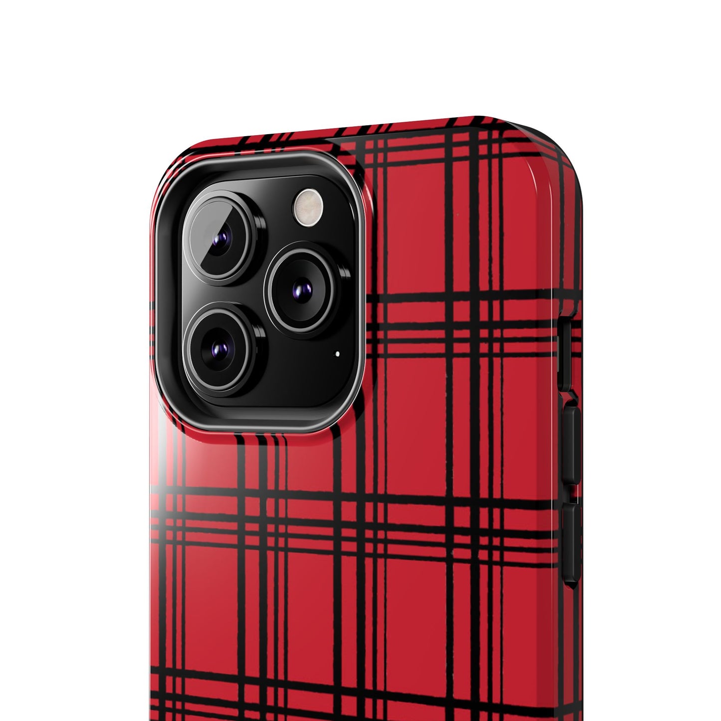Glad Plaid Red / Black Phone Case