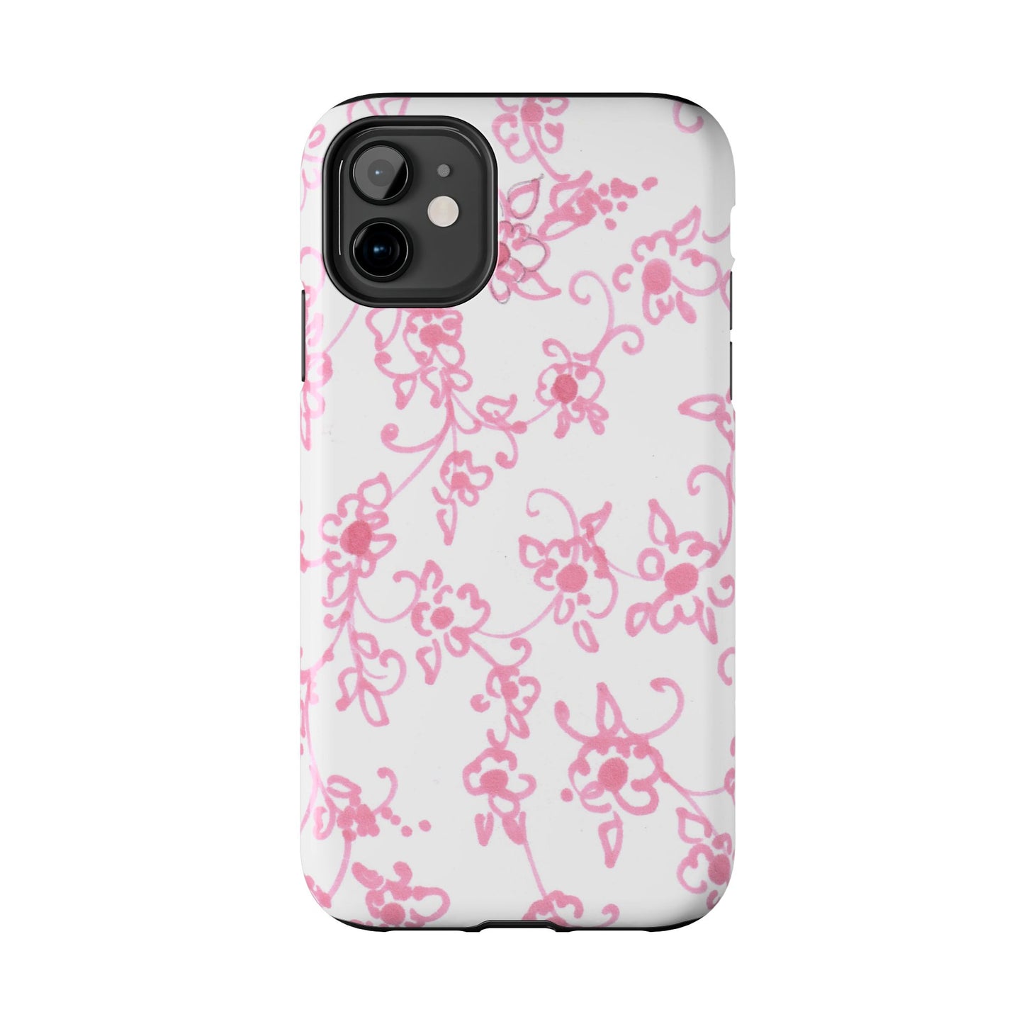 Juliette Ladies White / Pink Flowers Phone Case