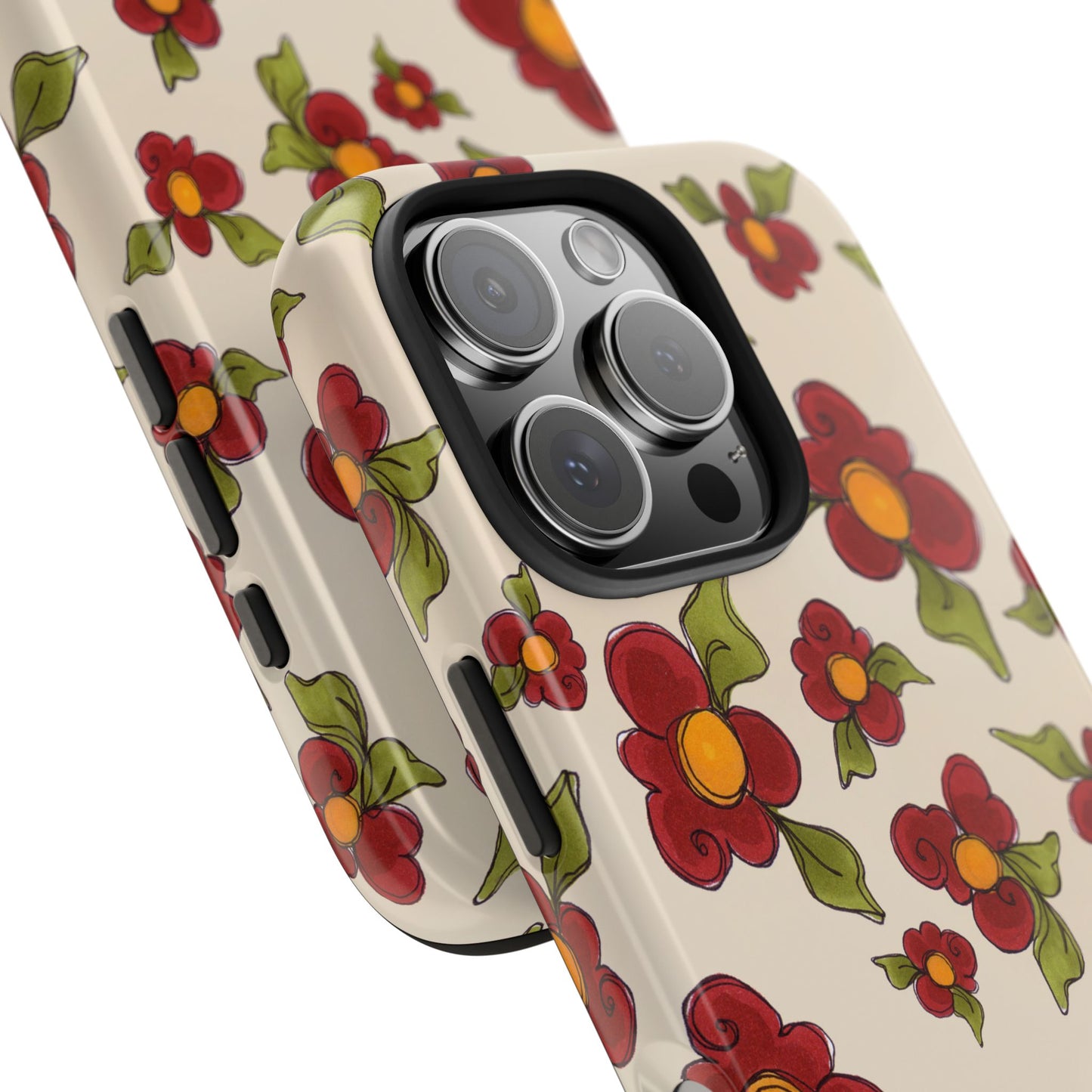 Chili Pepper Daisies Phone Case