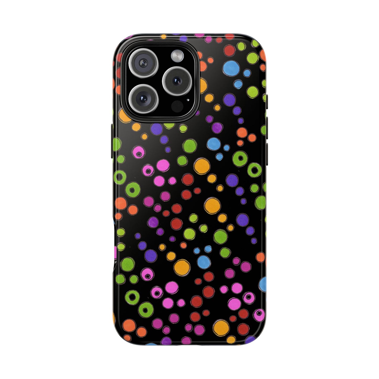 Dog Dots Black / Multi Phone Case