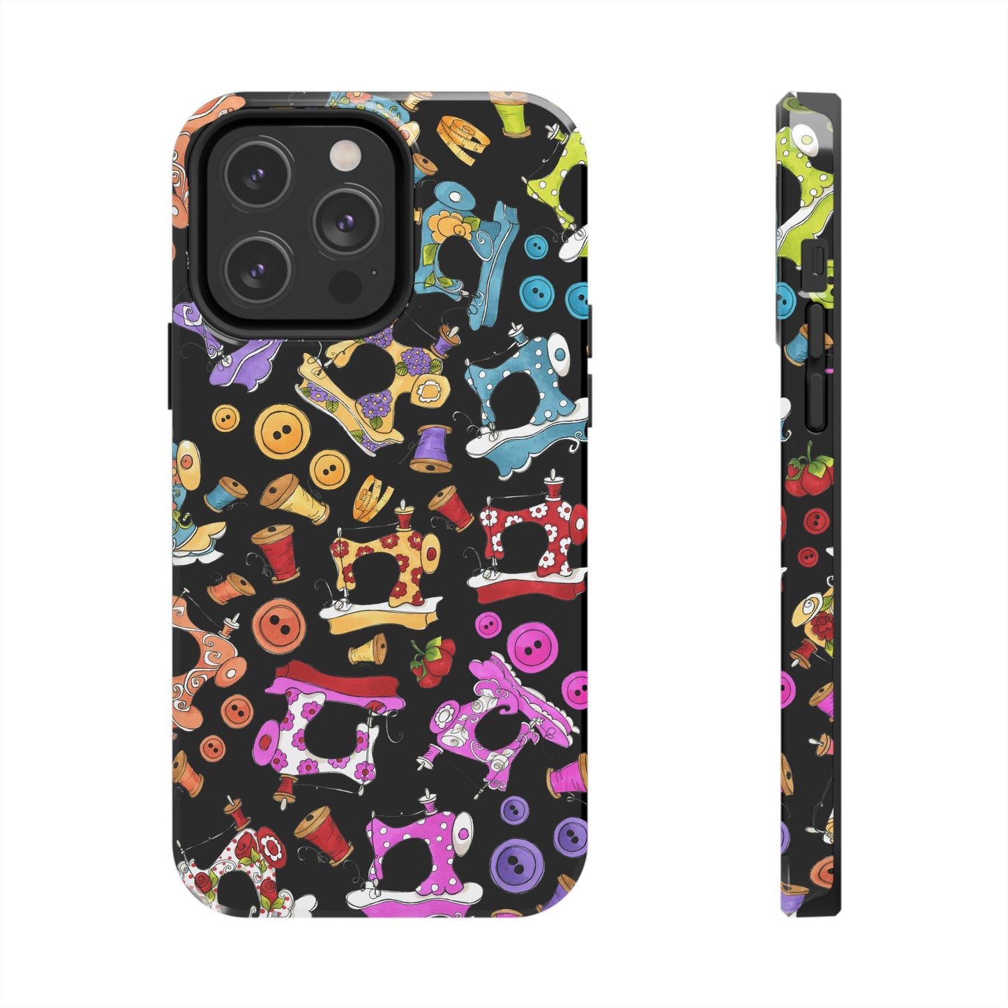 Sew Assorted Black Phone Case