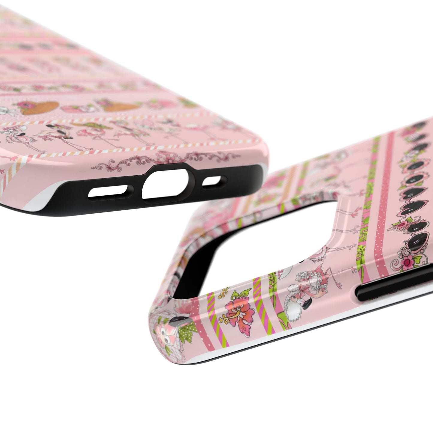 Flam Borders Pink Phone Case