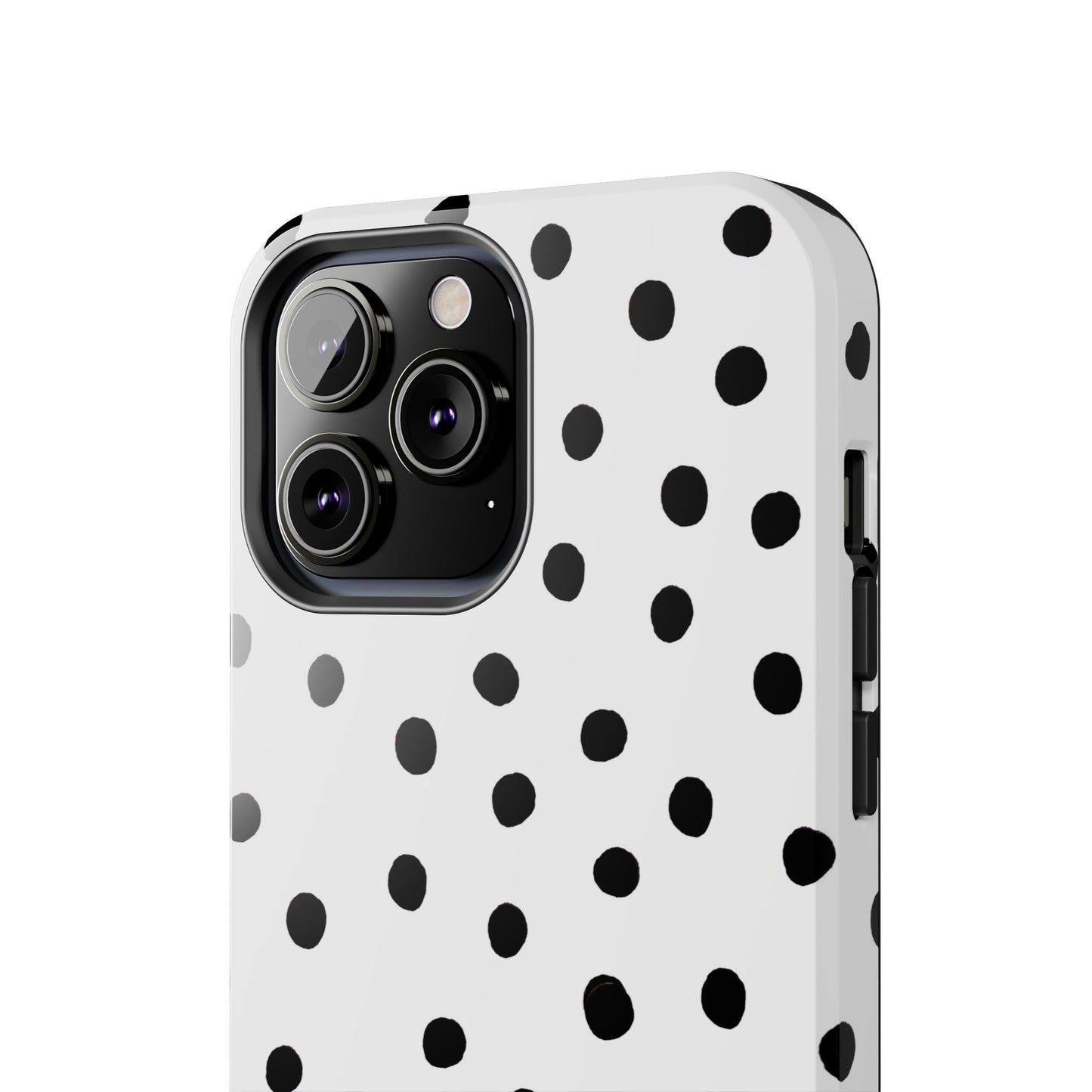 Dot White / Black Phone Case