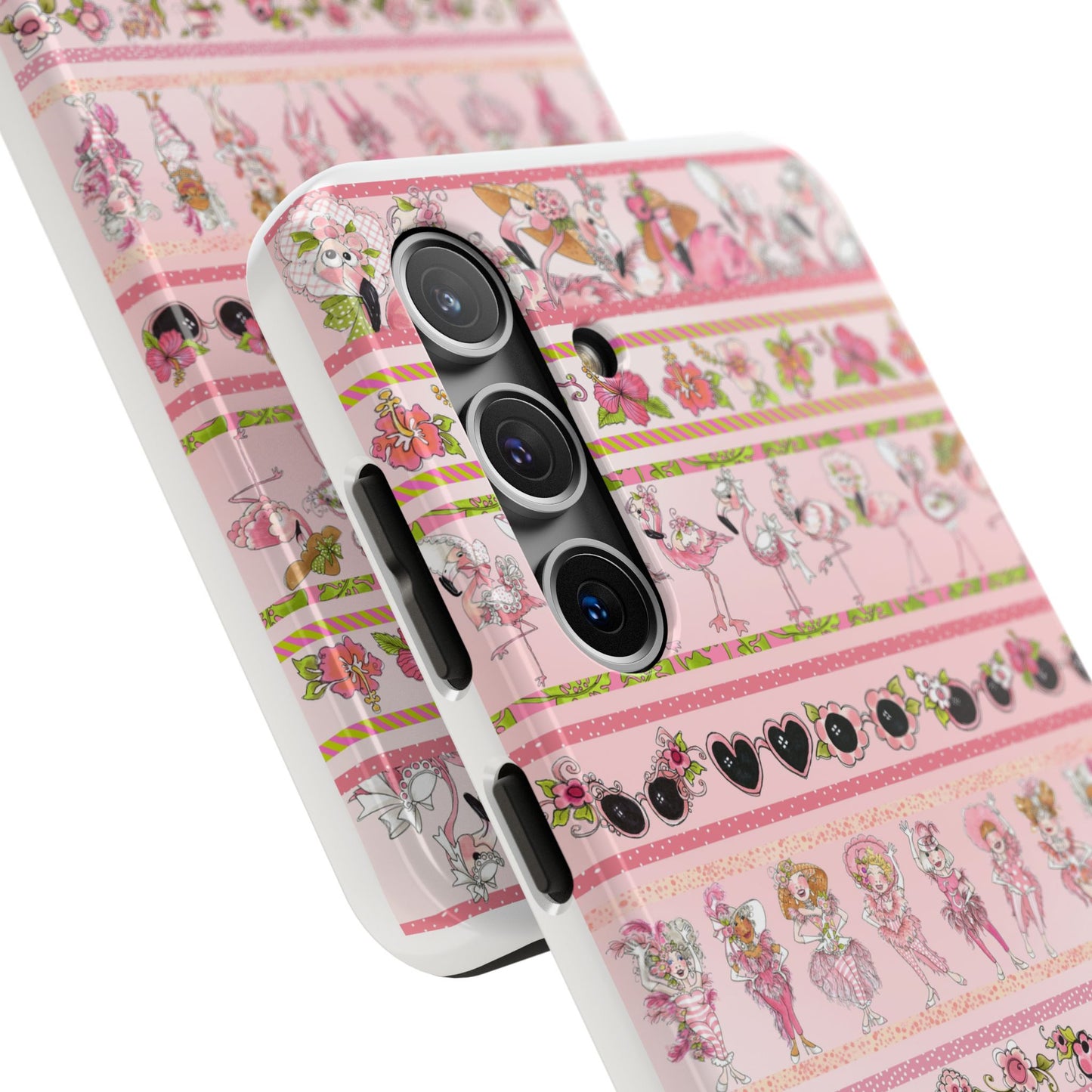 Flam Borders Pink Phone Case