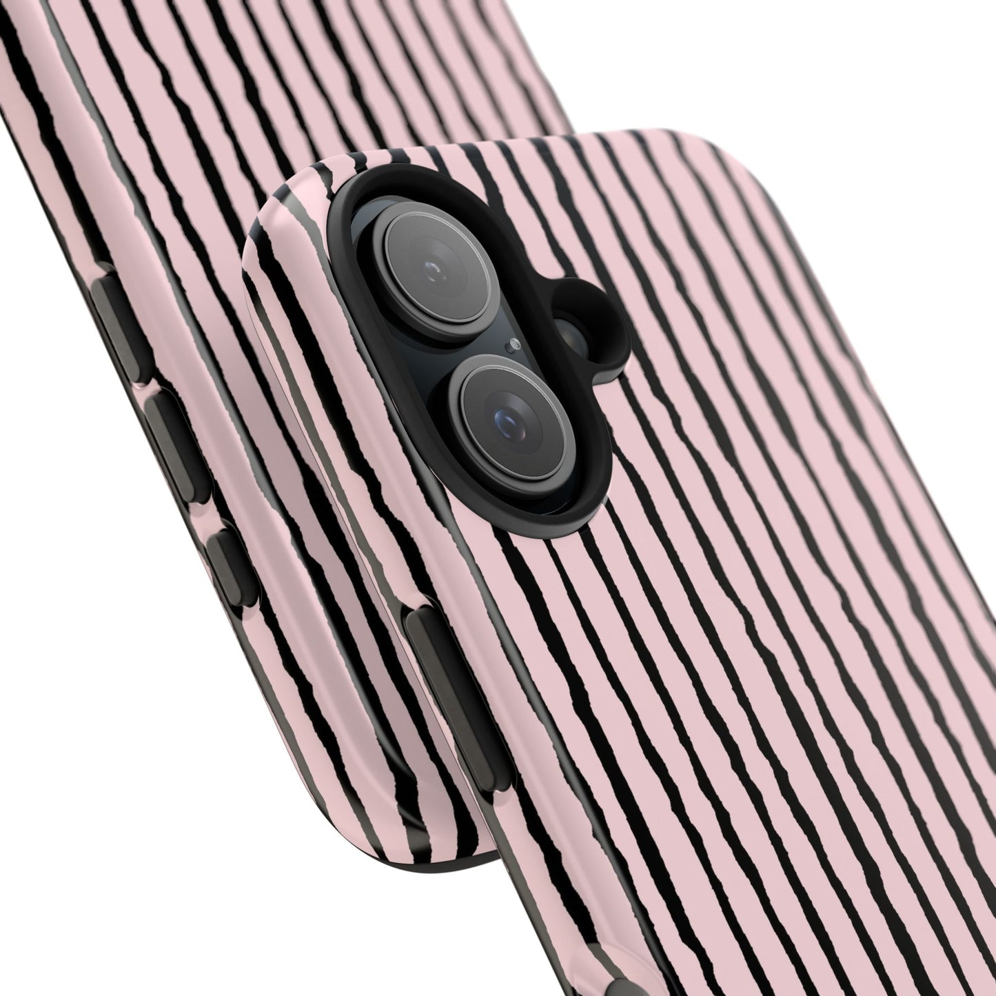 Sorta Stripe Light Pink / Black Phone Case