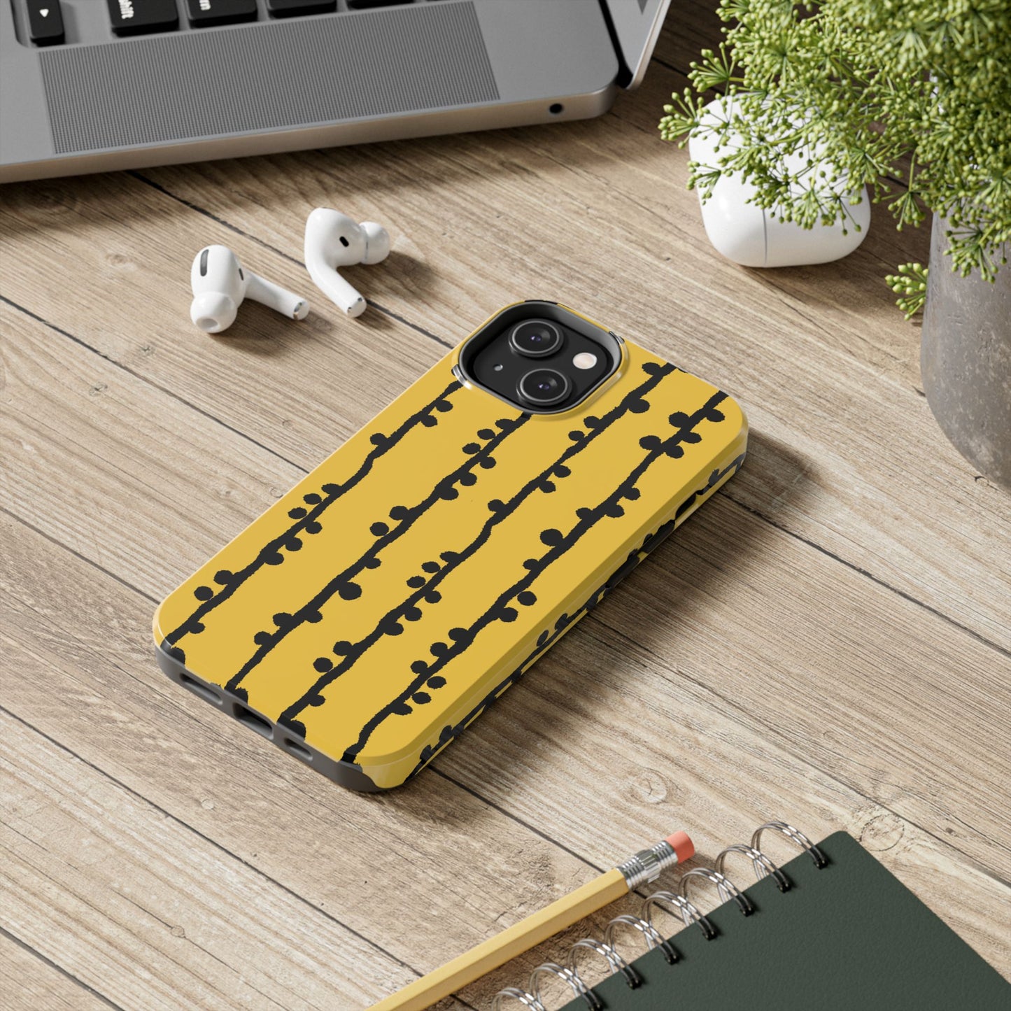 Loopy Stripe Yellow Phone Case