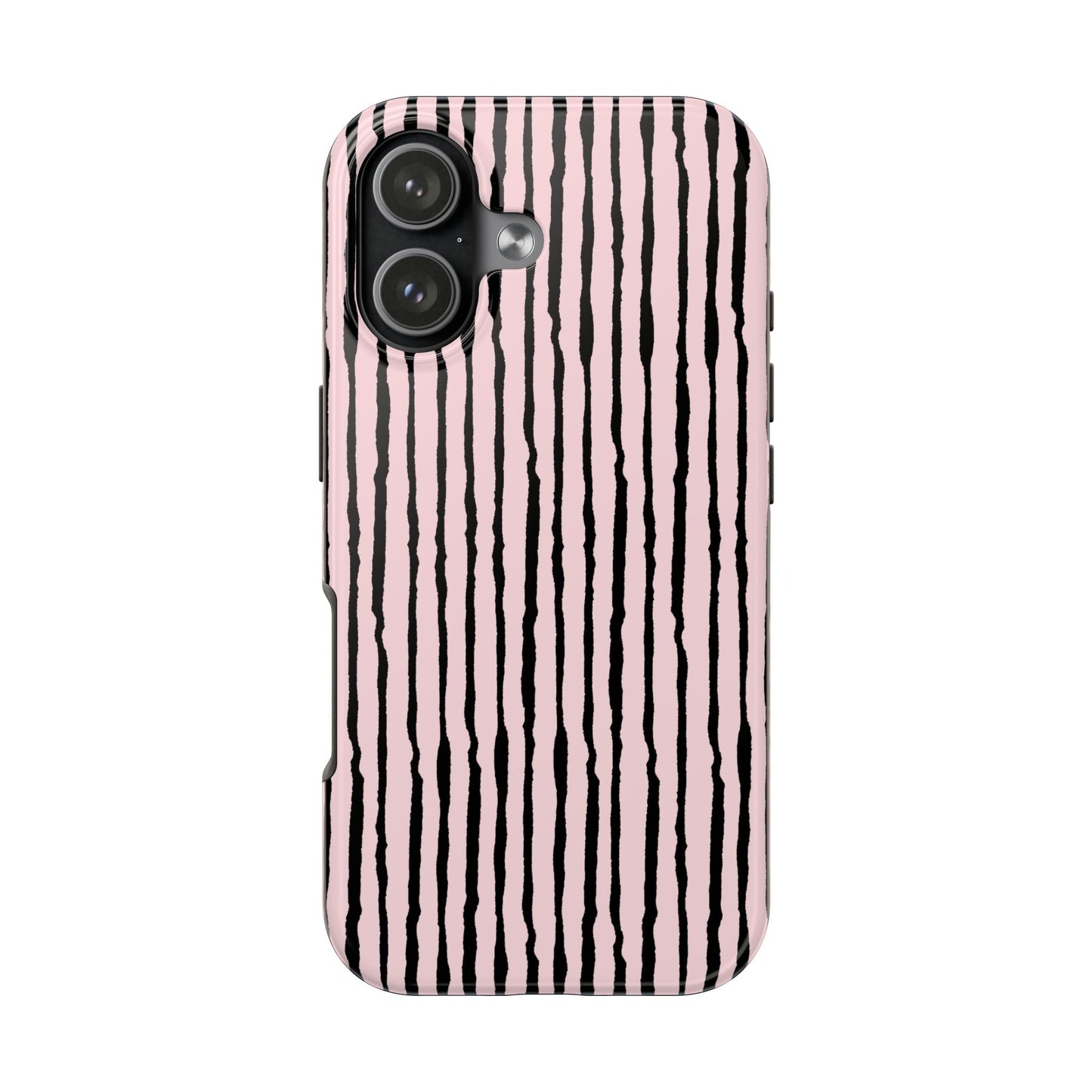 Sorta Stripe Light Pink / Black Phone Case